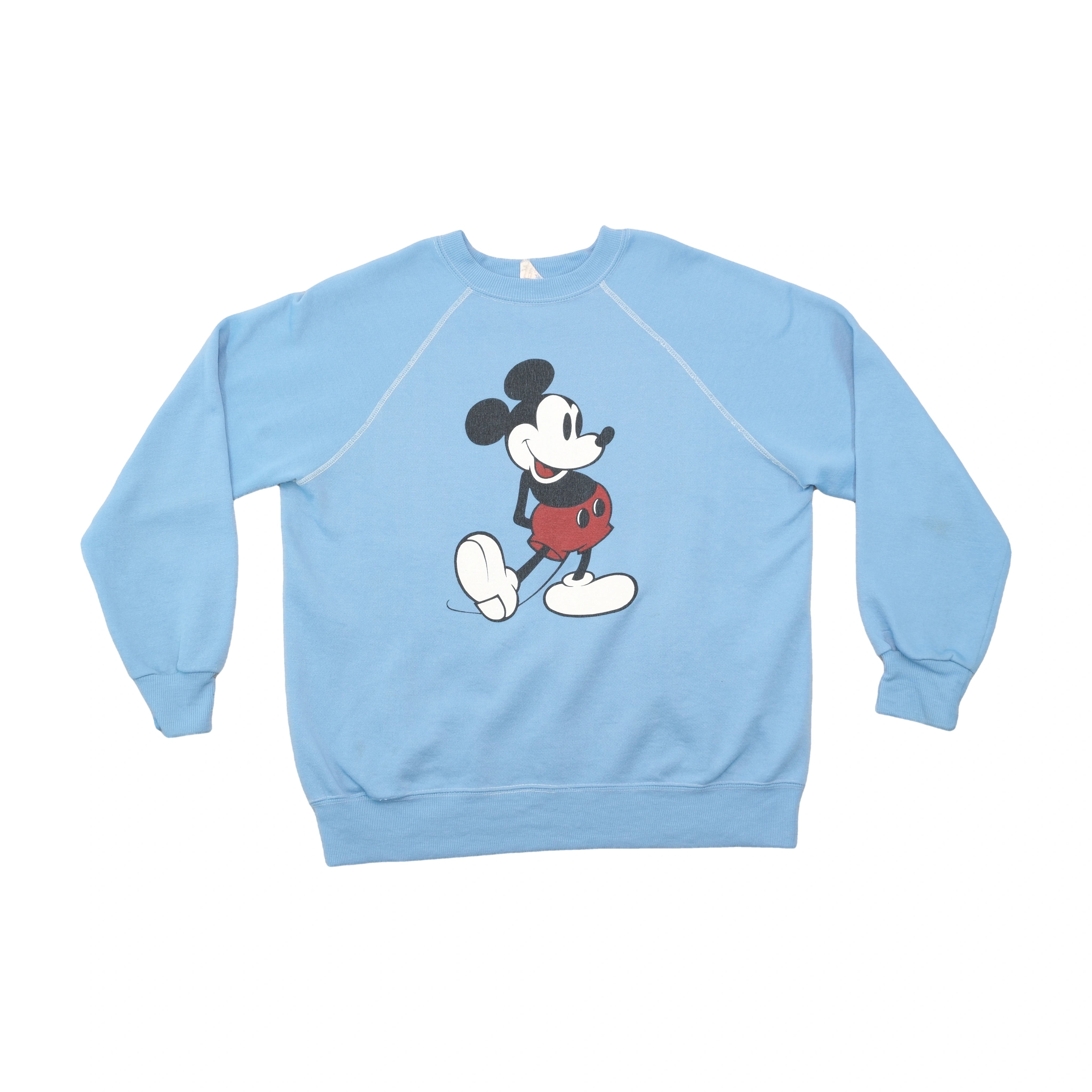 Vintage Mickey Mouse Graphic Raglan Sweatshirt