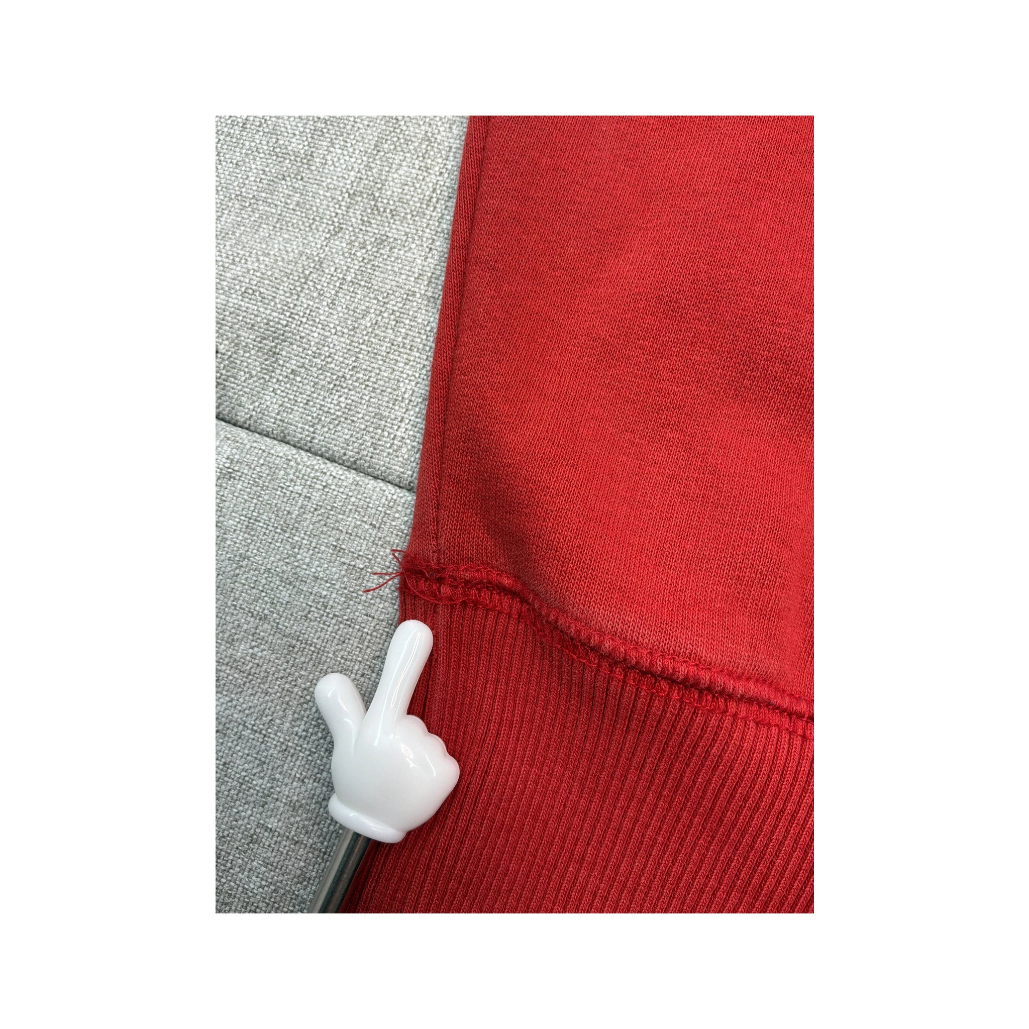 Nike Red Cotton Blend Embroidered Swoosh Pullover Hoodie Sweater