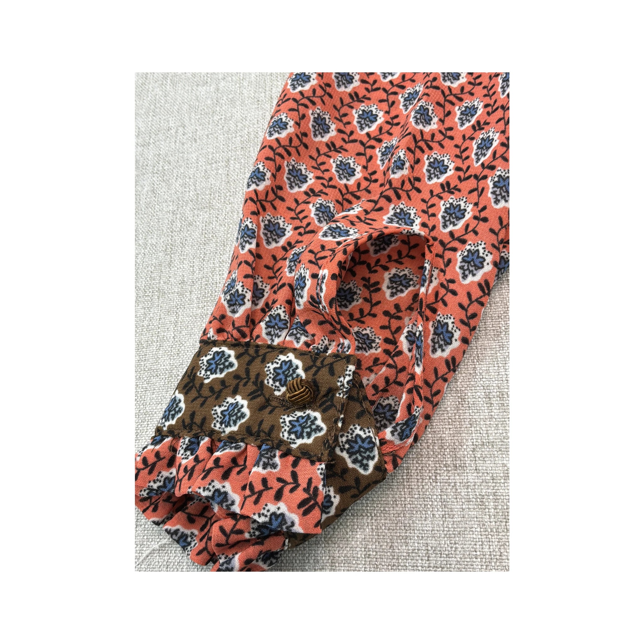 Vestido Pepe Jeans floral de Manga Comprida com Acabamento de Folhos