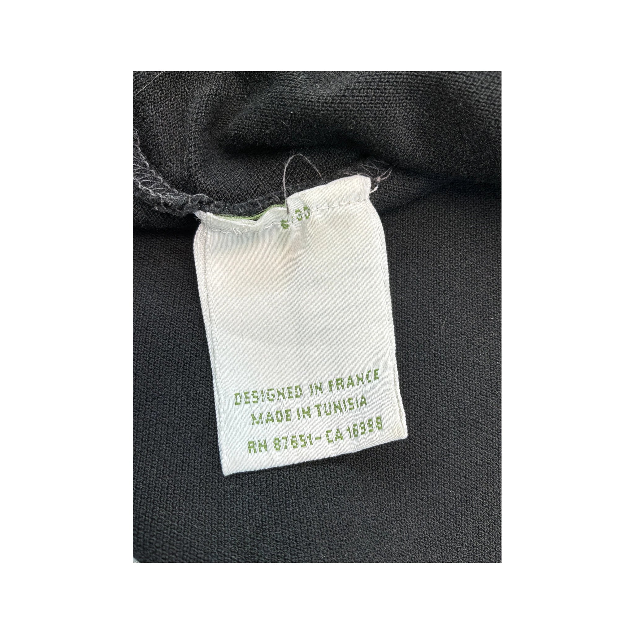 Lacoste Black Cotton Pique Fitted Polo