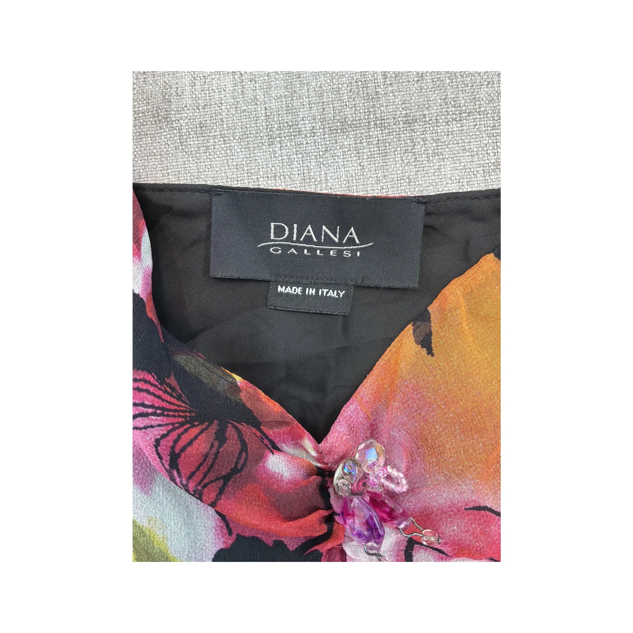 Diana Gallesi Floral Silk Tank Top