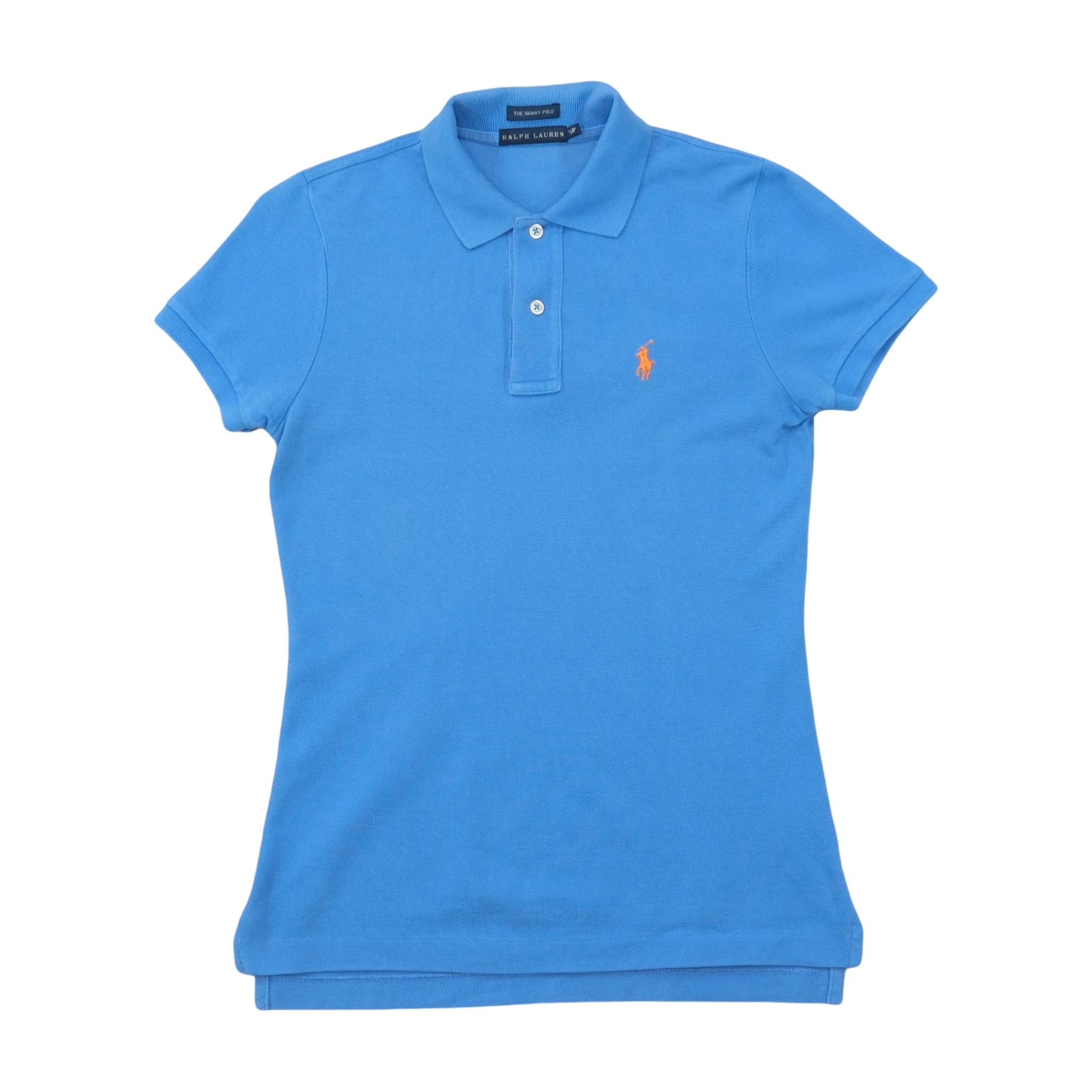 Ralph Lauren The Skinny Polo Blue Piqué Cotton Polo Shirt