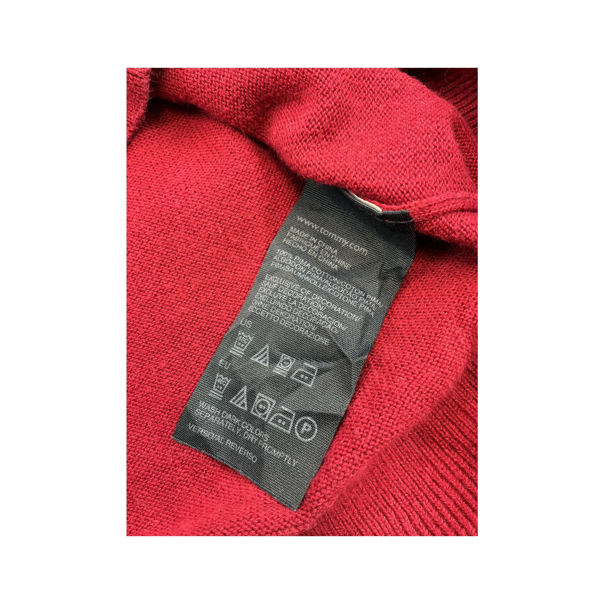 Tommy Hilfiger Pima Cotton Argyle V-Neck Sweater