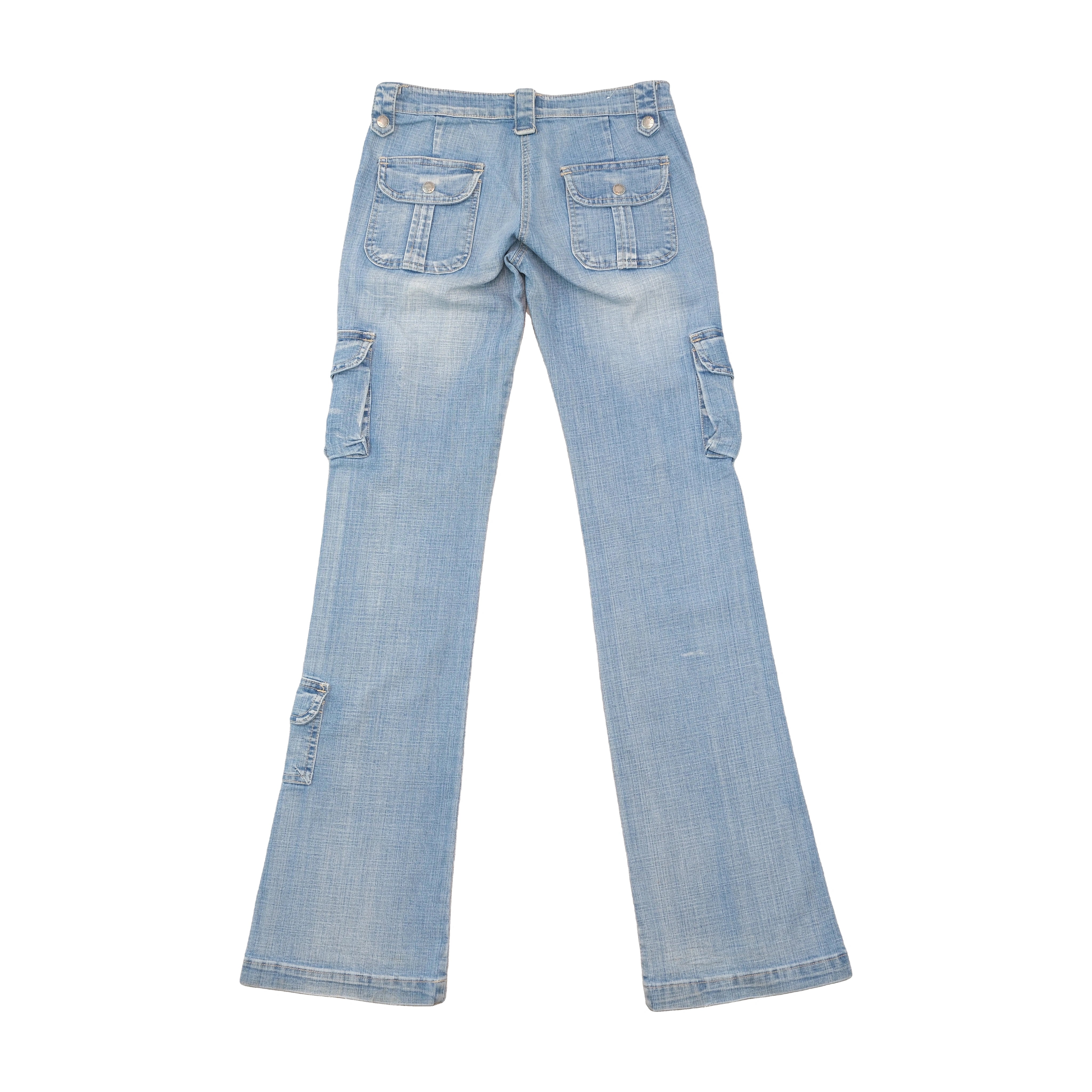 Blue Collection Distressed Cargo Flare Jeans (Repriced)