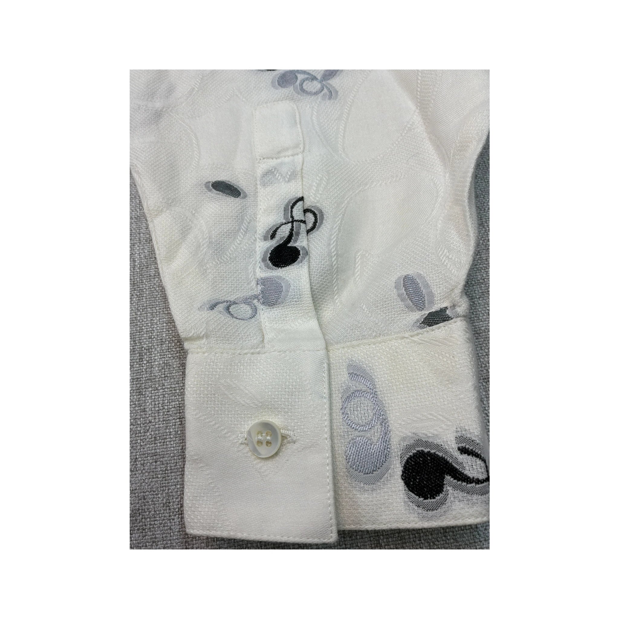 Gianni Versace Vintage Abstract Jacquard Button Up Shirt