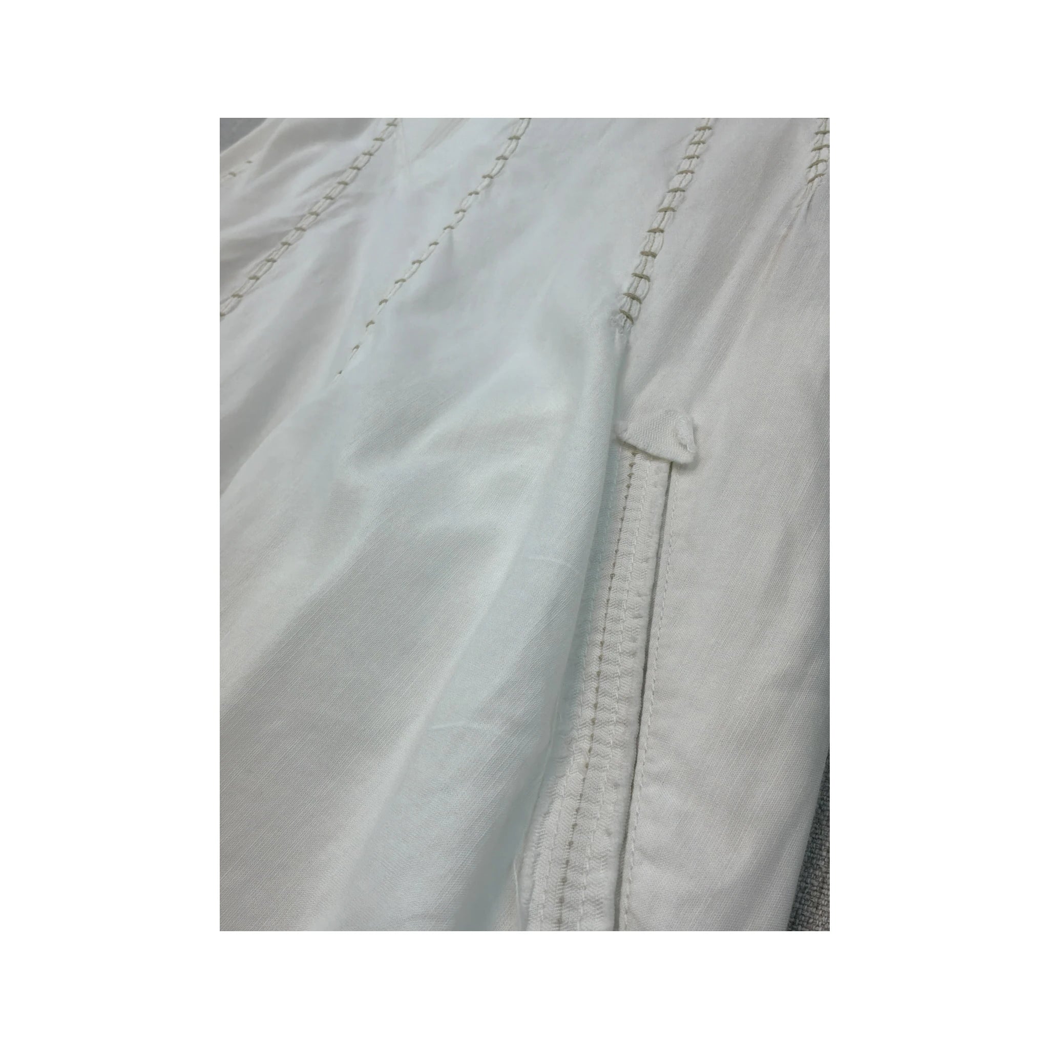 Vestido Midi Francois Girbaud branco Bordado com alças