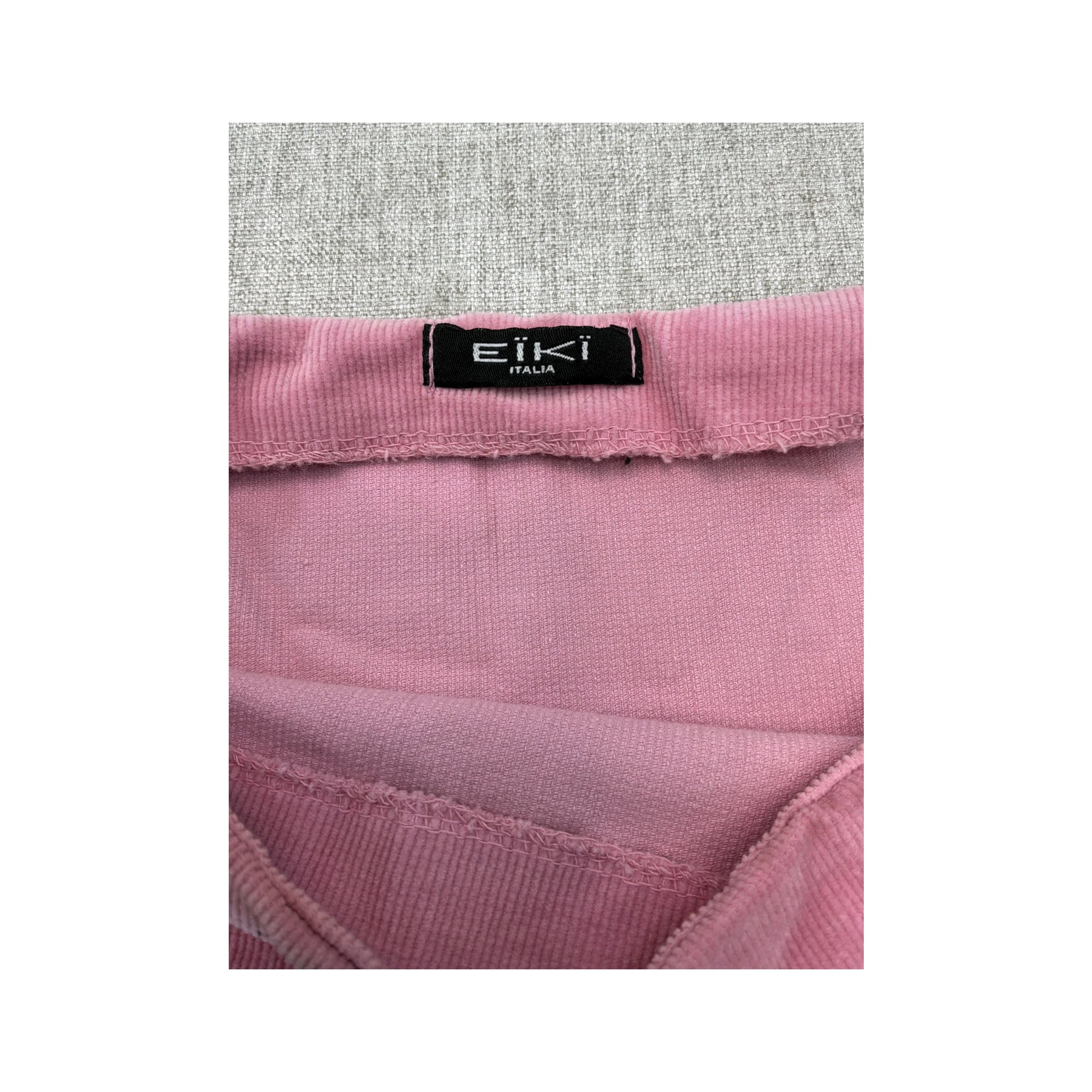 Eiki Pink Pleated Corduroy Skort