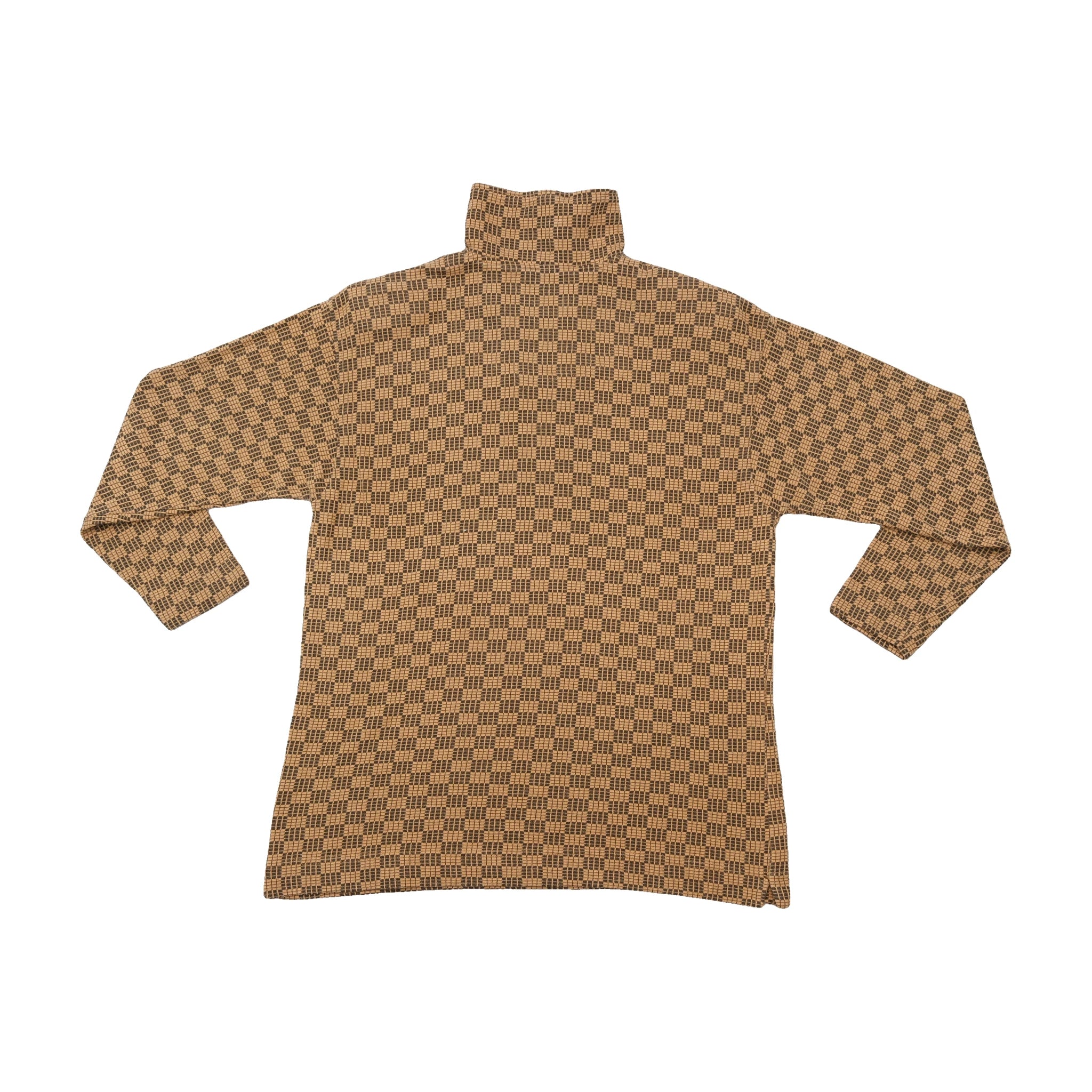 FALEZ Geometric Half-Zip Mock Neck Sweater