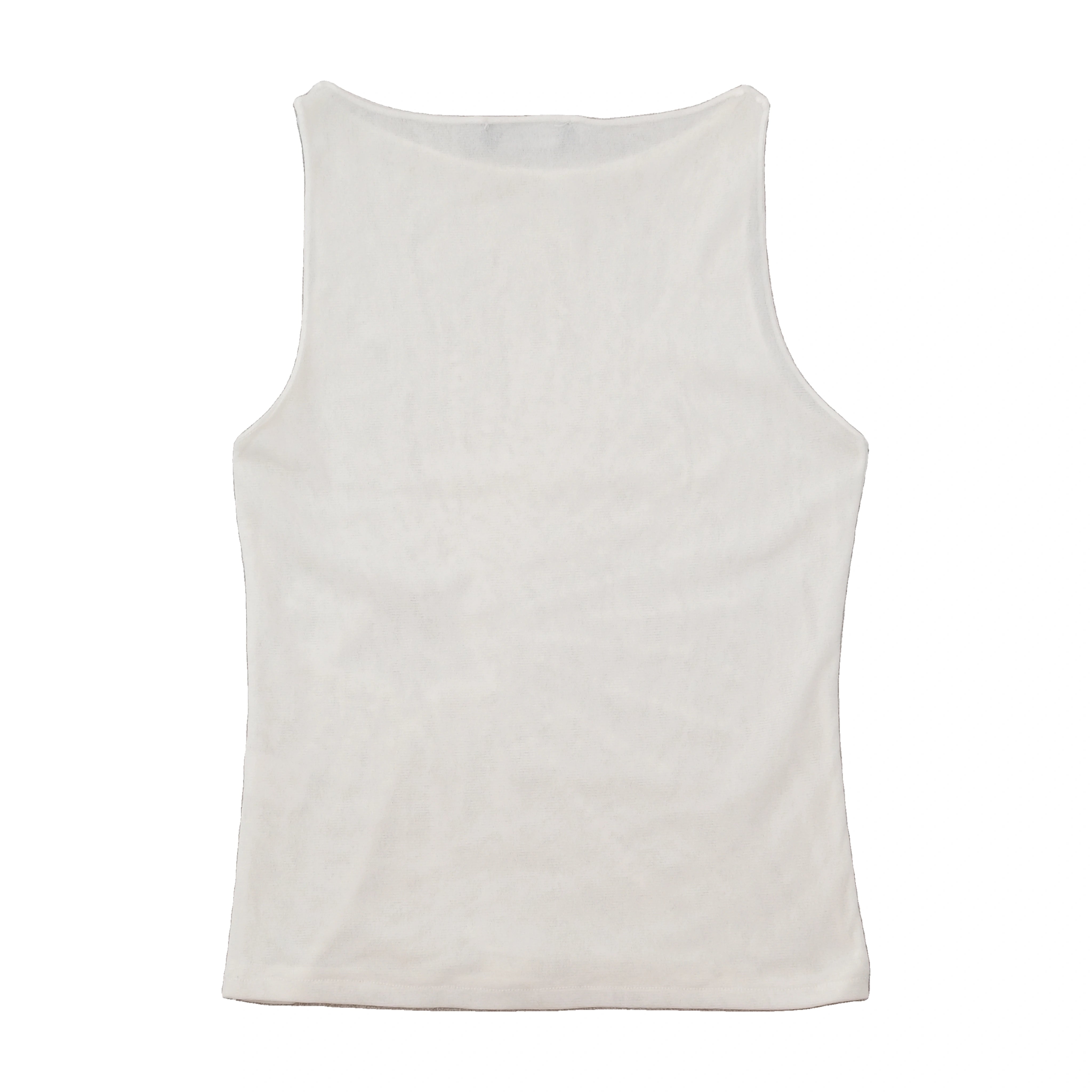 Scusa Scusa White Sequin Star Tank Top