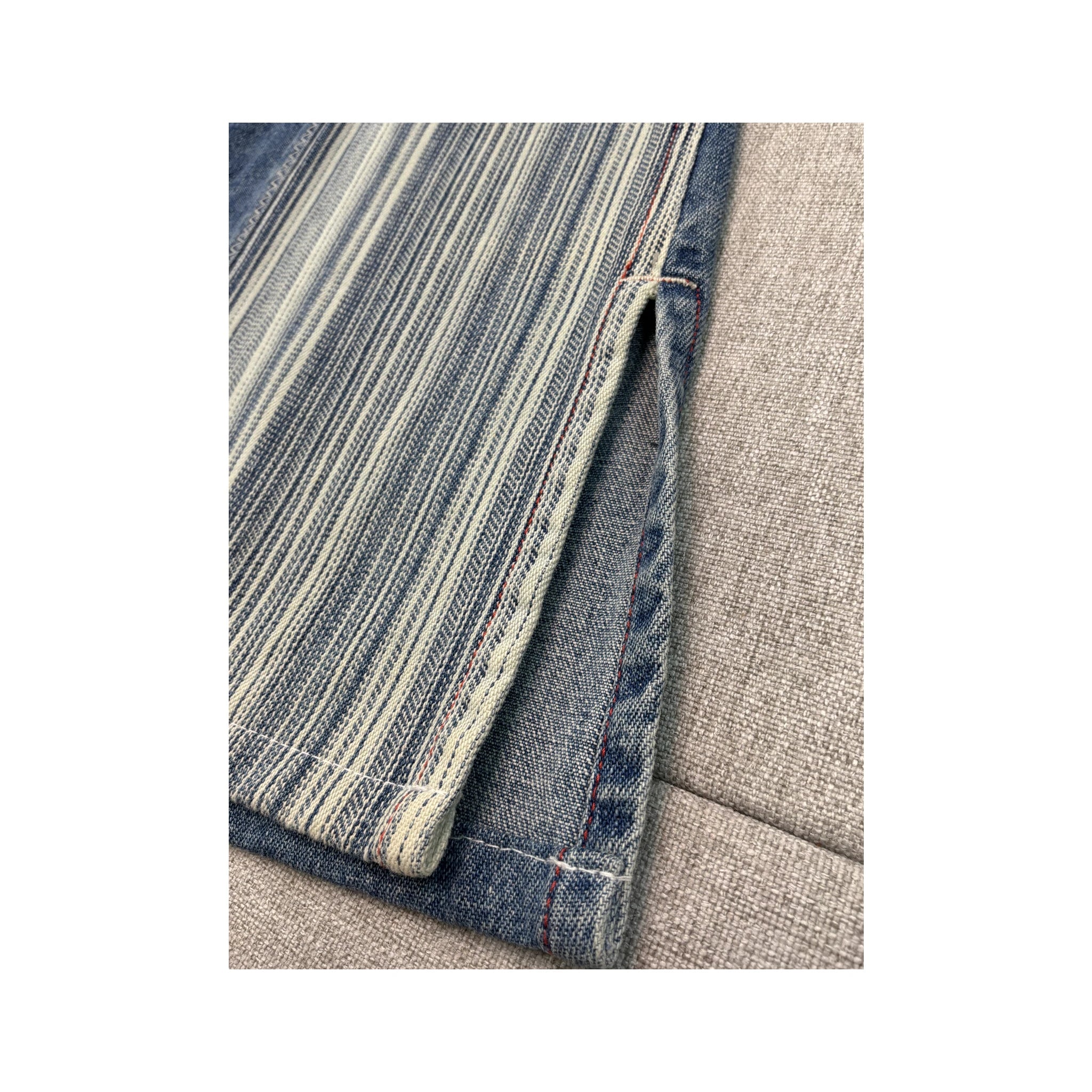 Maui and Wowie Striped Denim Cotton Mini Dress