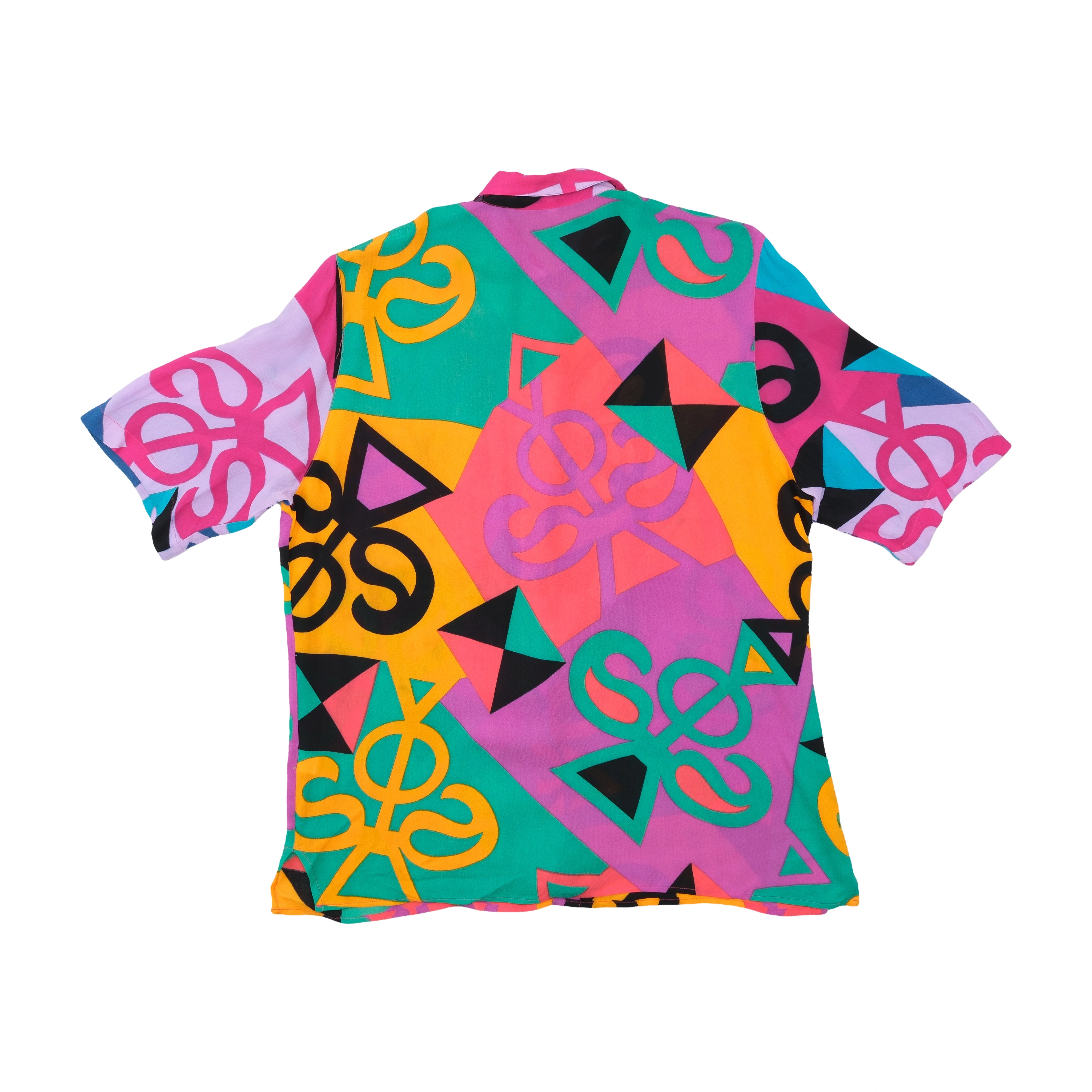 Abstract Print Button Up Shirt