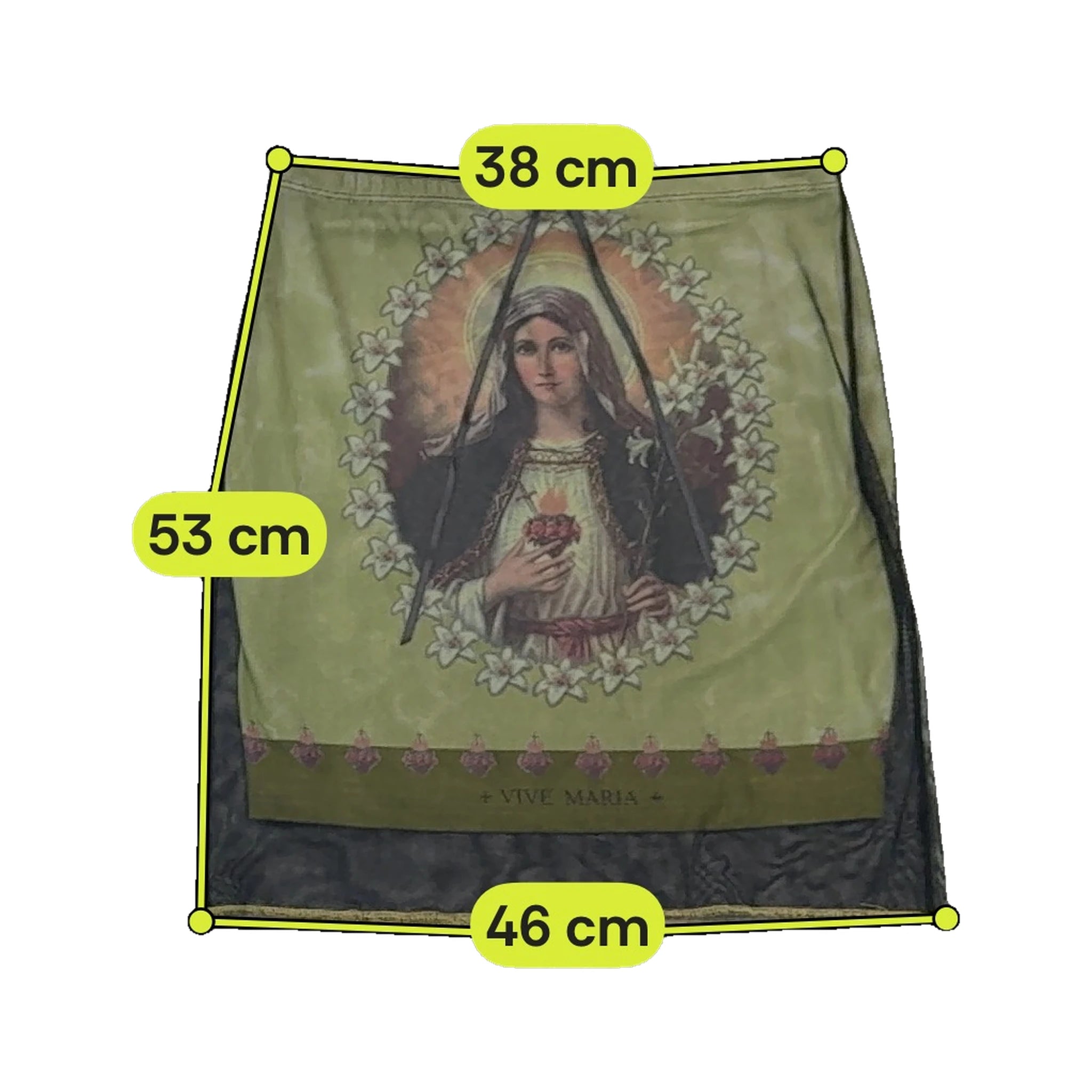 Vive Maria Virgin Mary Graphic Mesh Mini Skirt
