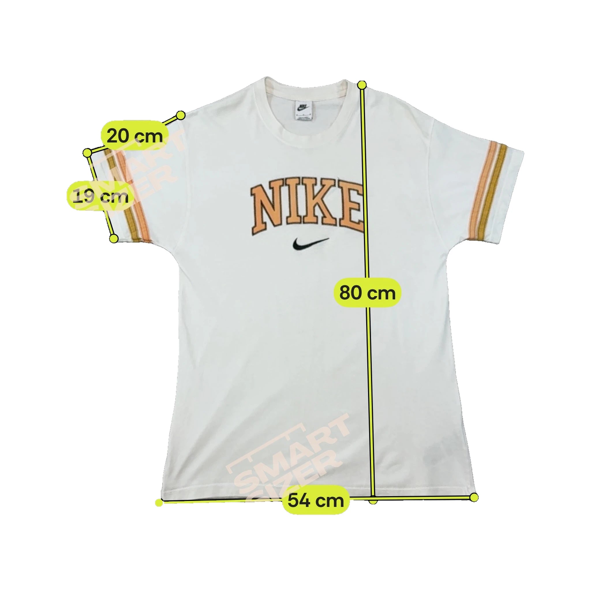 Camisa Nike vintage em algodão com logótipo Bordado e mangas às riscas