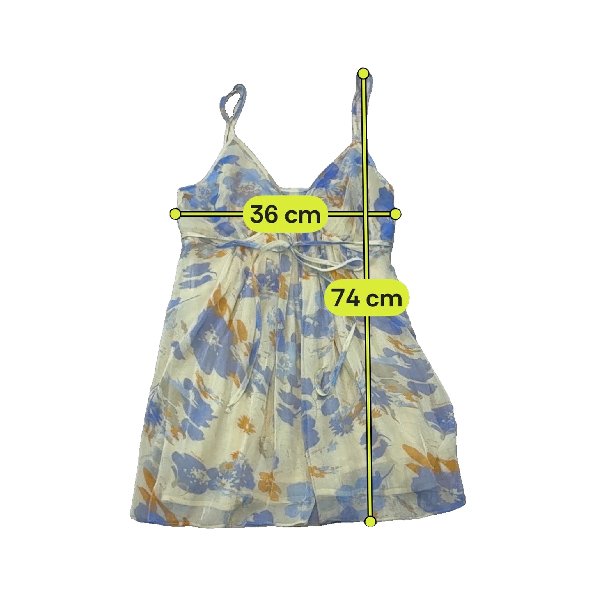PHARD Floral Sheer Tie Front Mini Dress