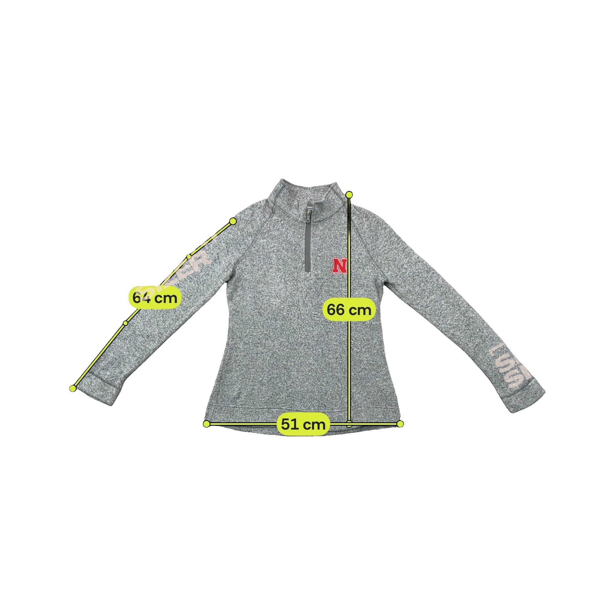 Camisola Polar Champion Cinzento-mesclada com Meio Fecho