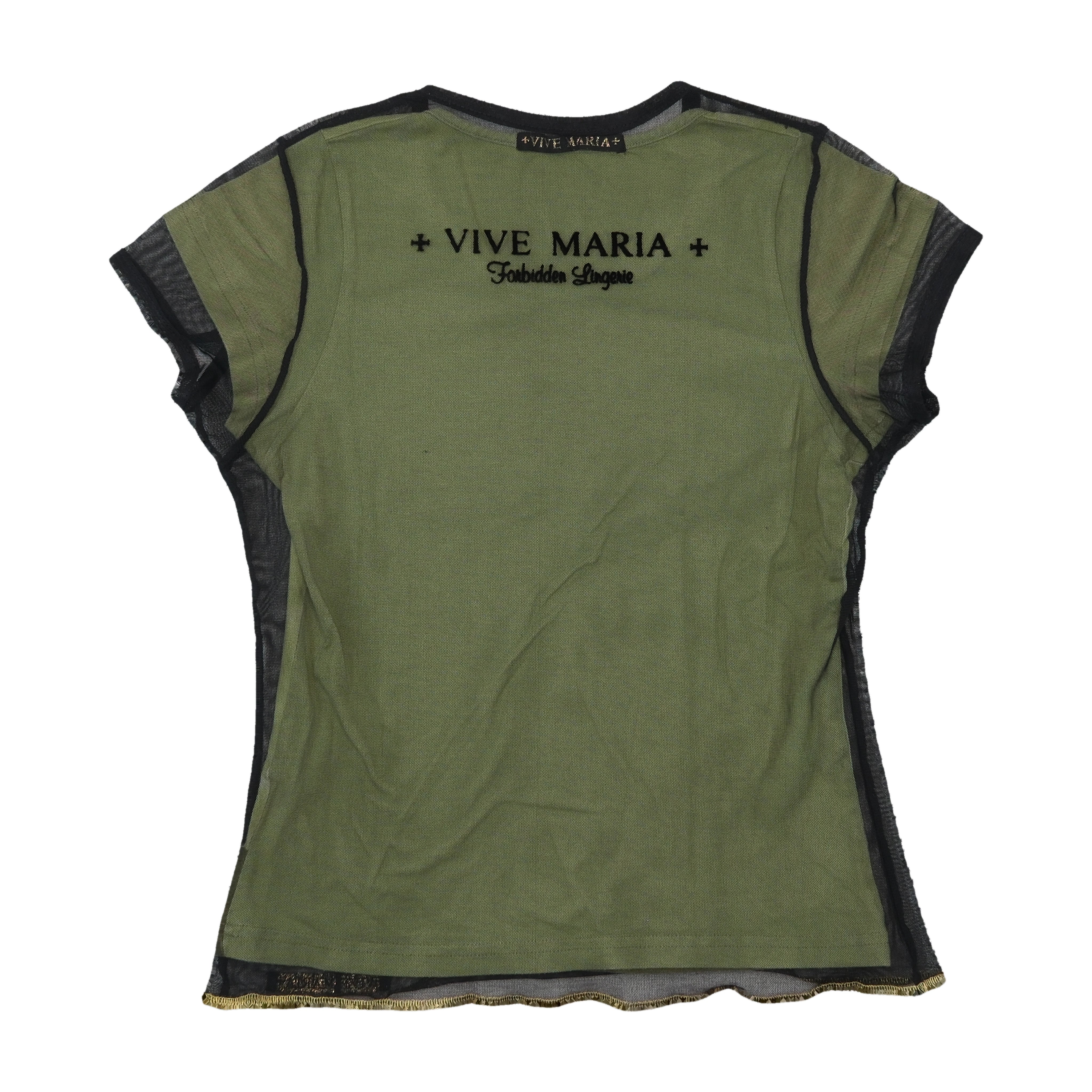 T-shirt Vive Maria em Rede com a Virgem Maria