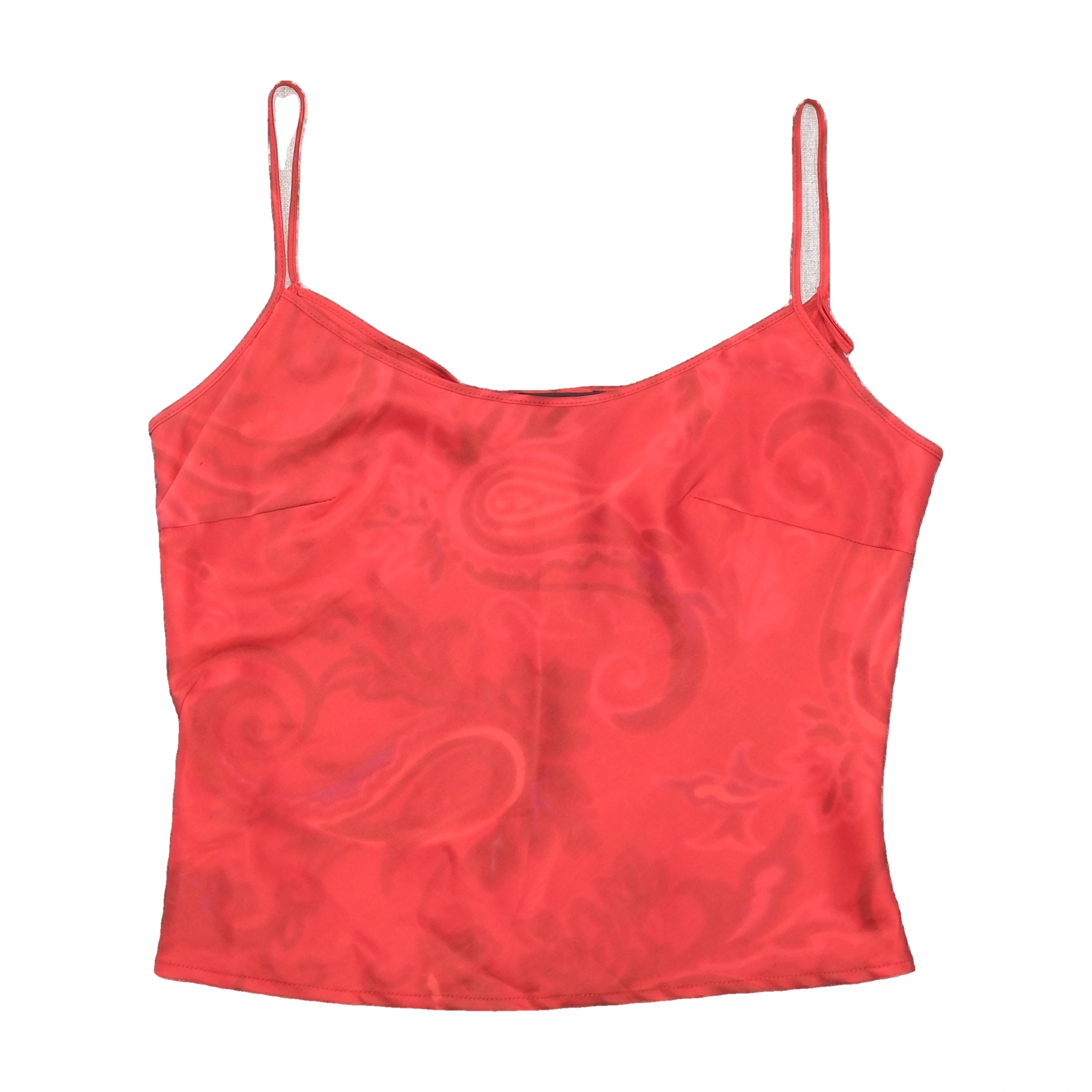 Echo Blu Italy Floral Burnout Silk Tank Top