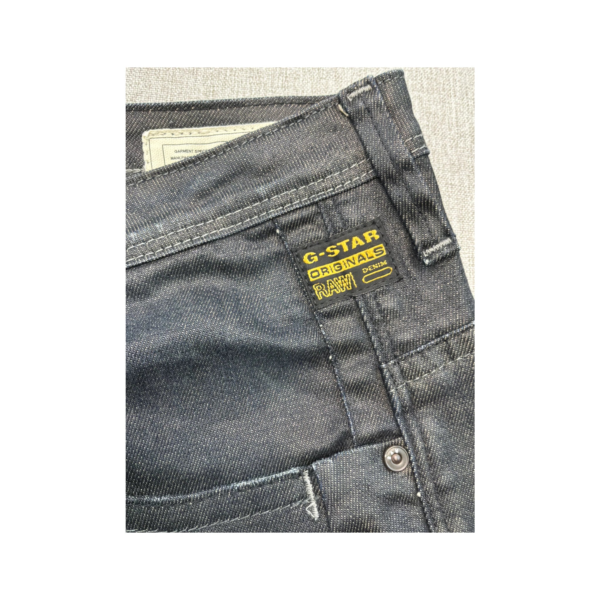 Calças de ganga Skinny G-STAR RAW em ganga Elástica Cinzento-escura com Bolso de Fecho