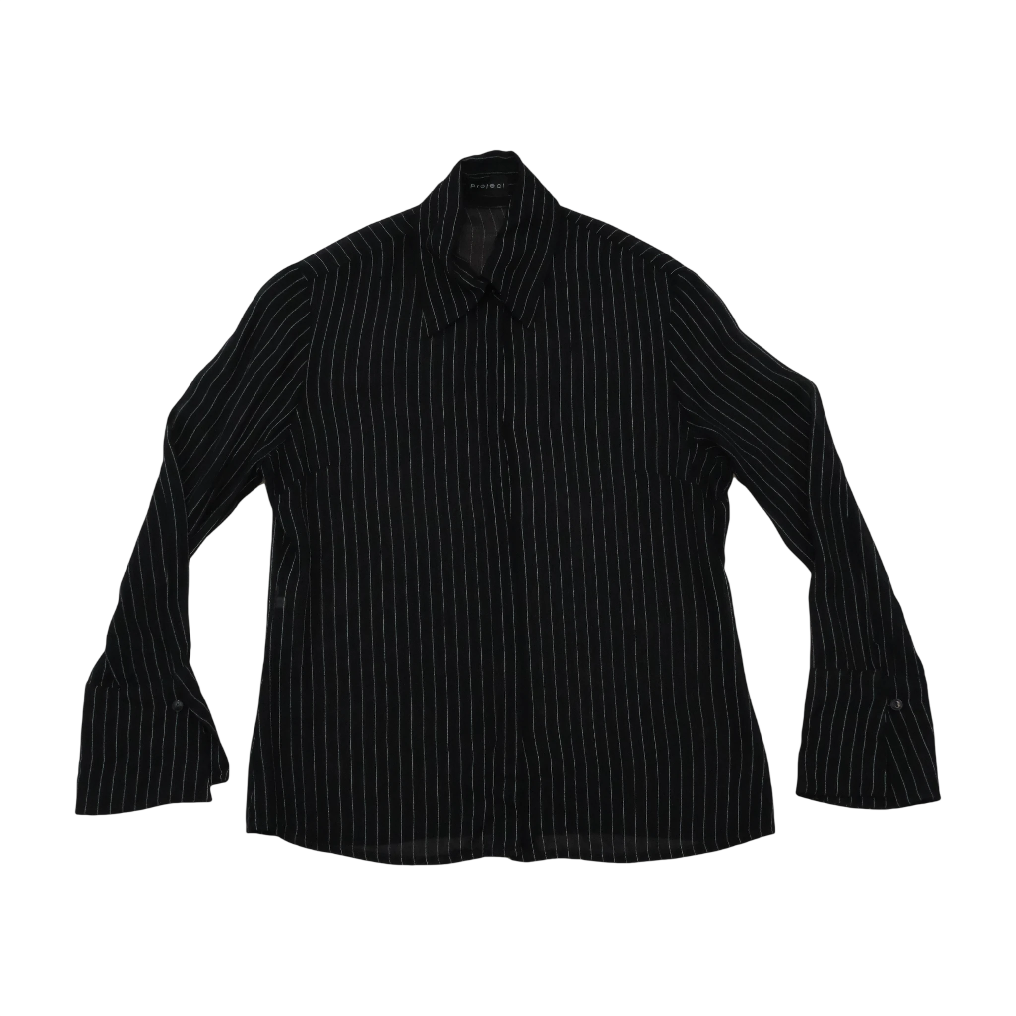 Project Black Pinstripe Collared Blouse