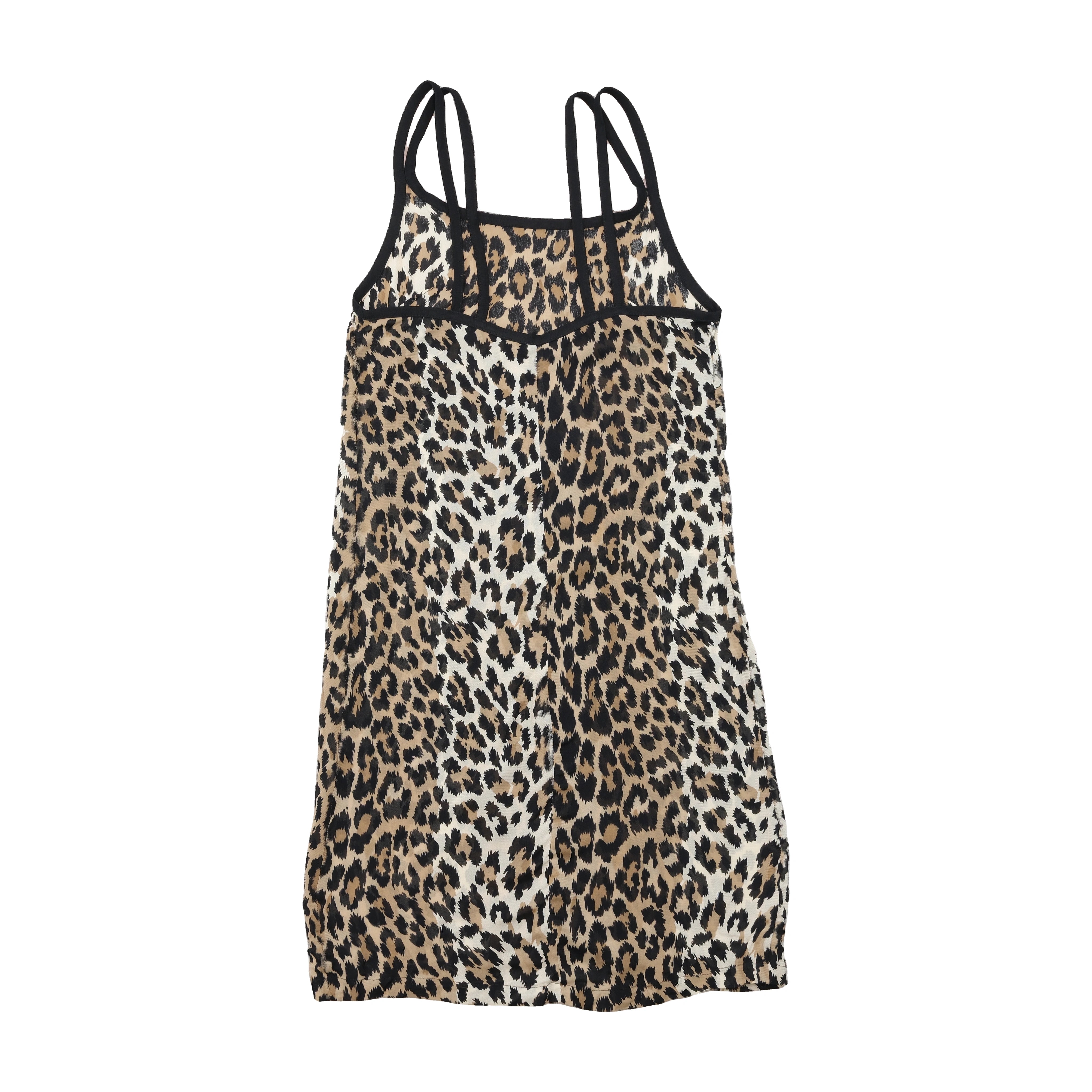 Leopard Print Strappy Mini Dress