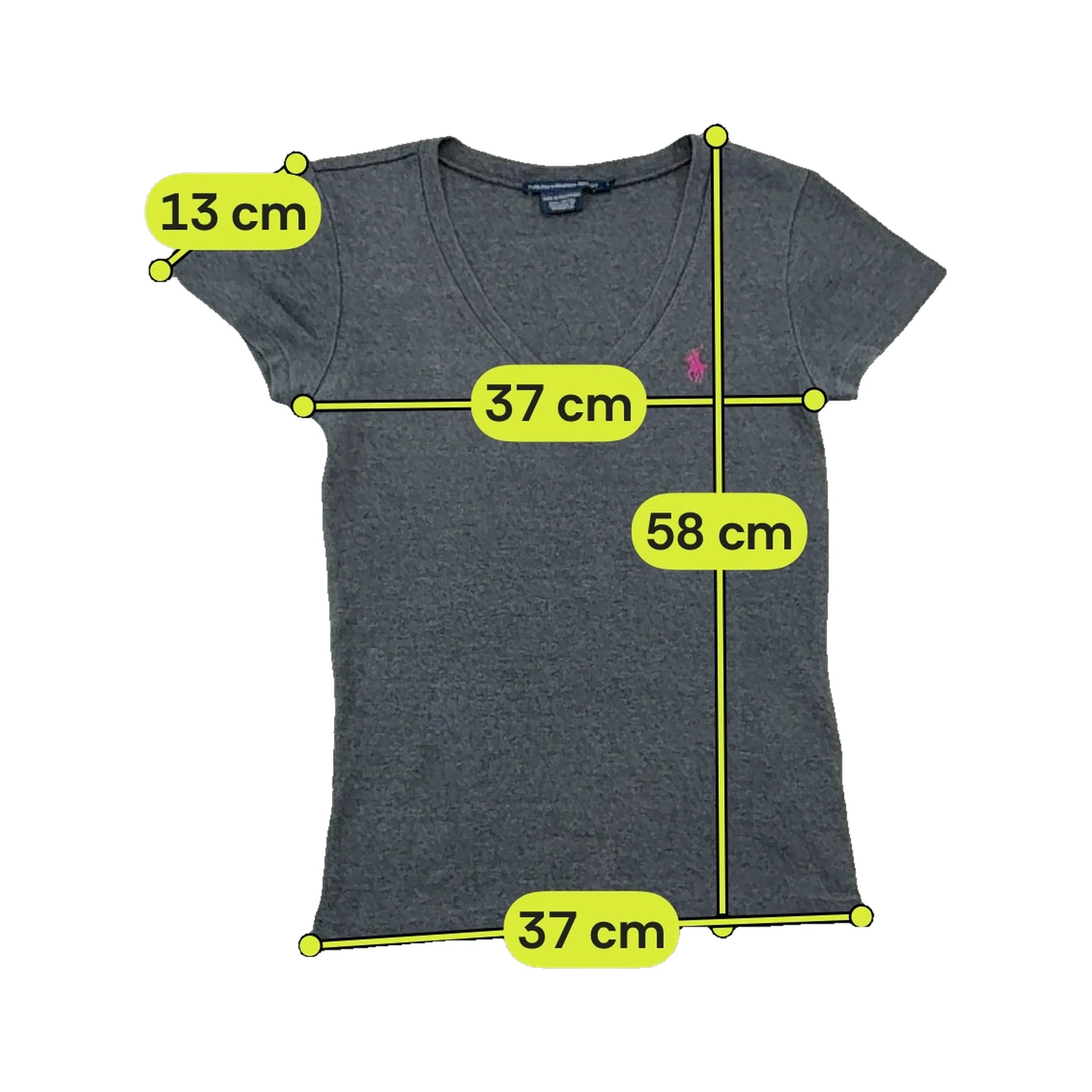 Ralph Lauren Sport Gray V-Neck Cotton T-Shirt