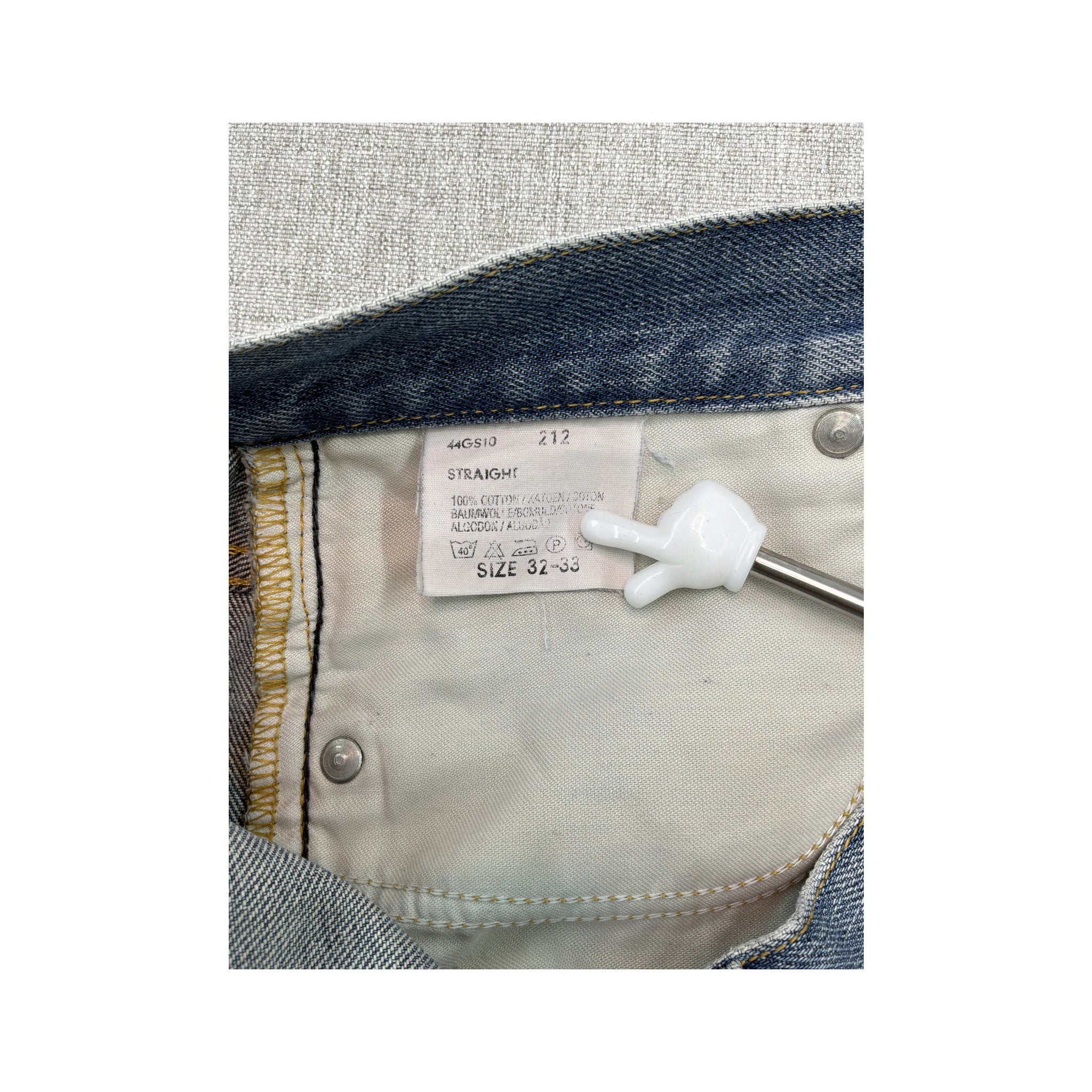 Lee Vintage Light Wash Pink Wave Pocket Straight Leg Jeans