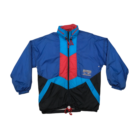 LIFE LINE Vintage Colorblock Nylon Windbreaker Jacket