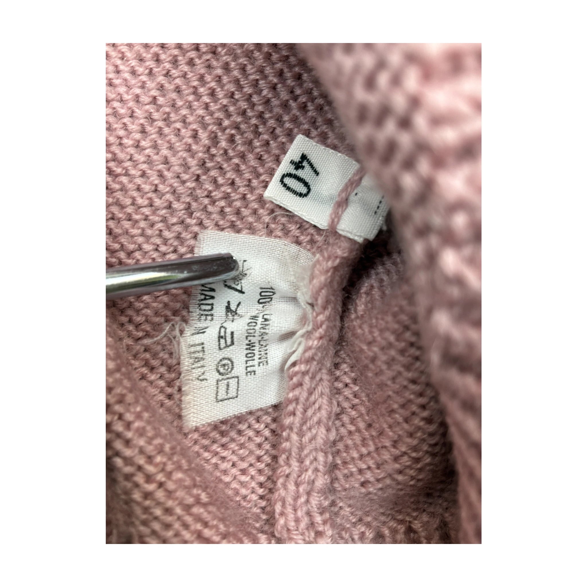 Pink Wool Zip Sweater