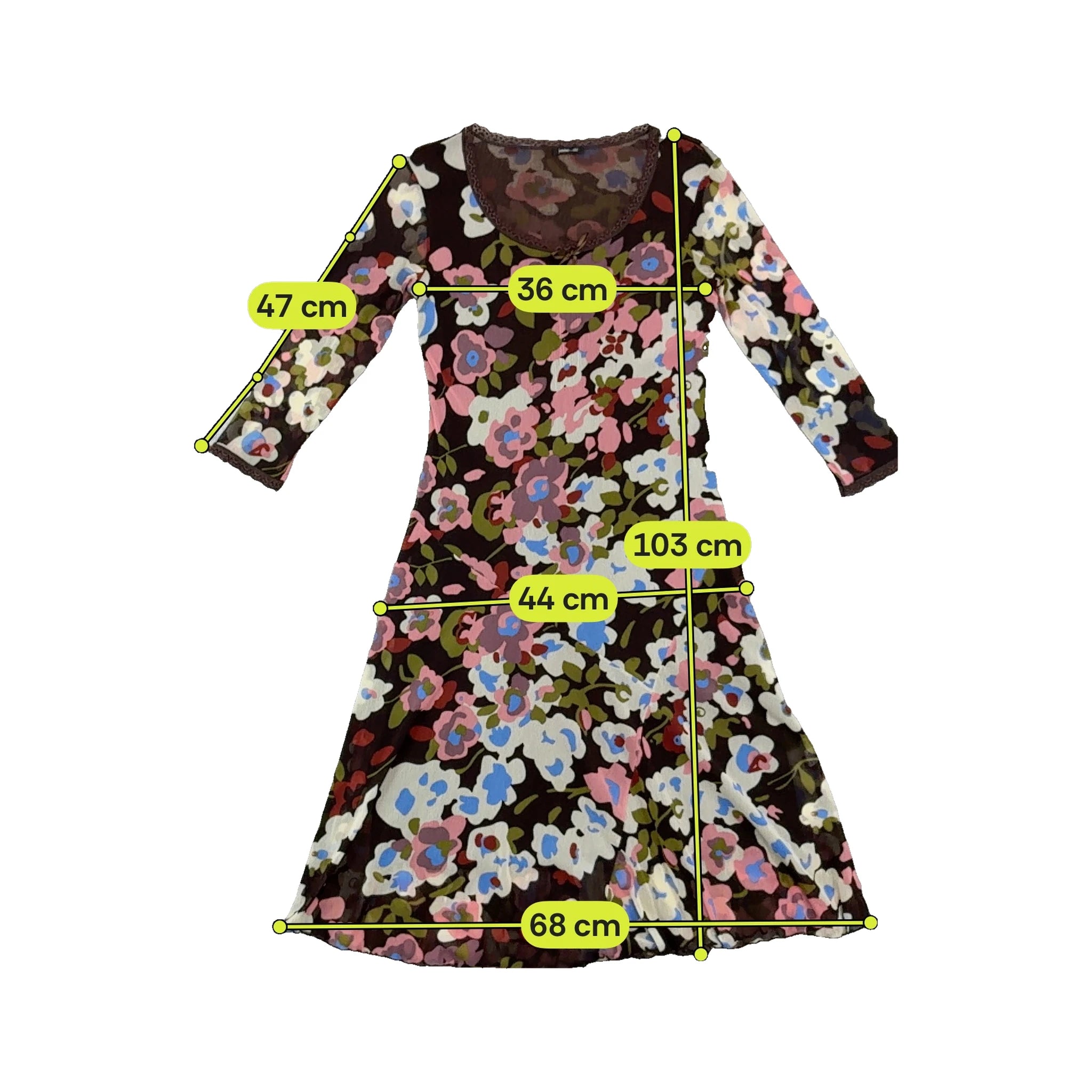 janine...ohl Floral Mesh Mini Dress