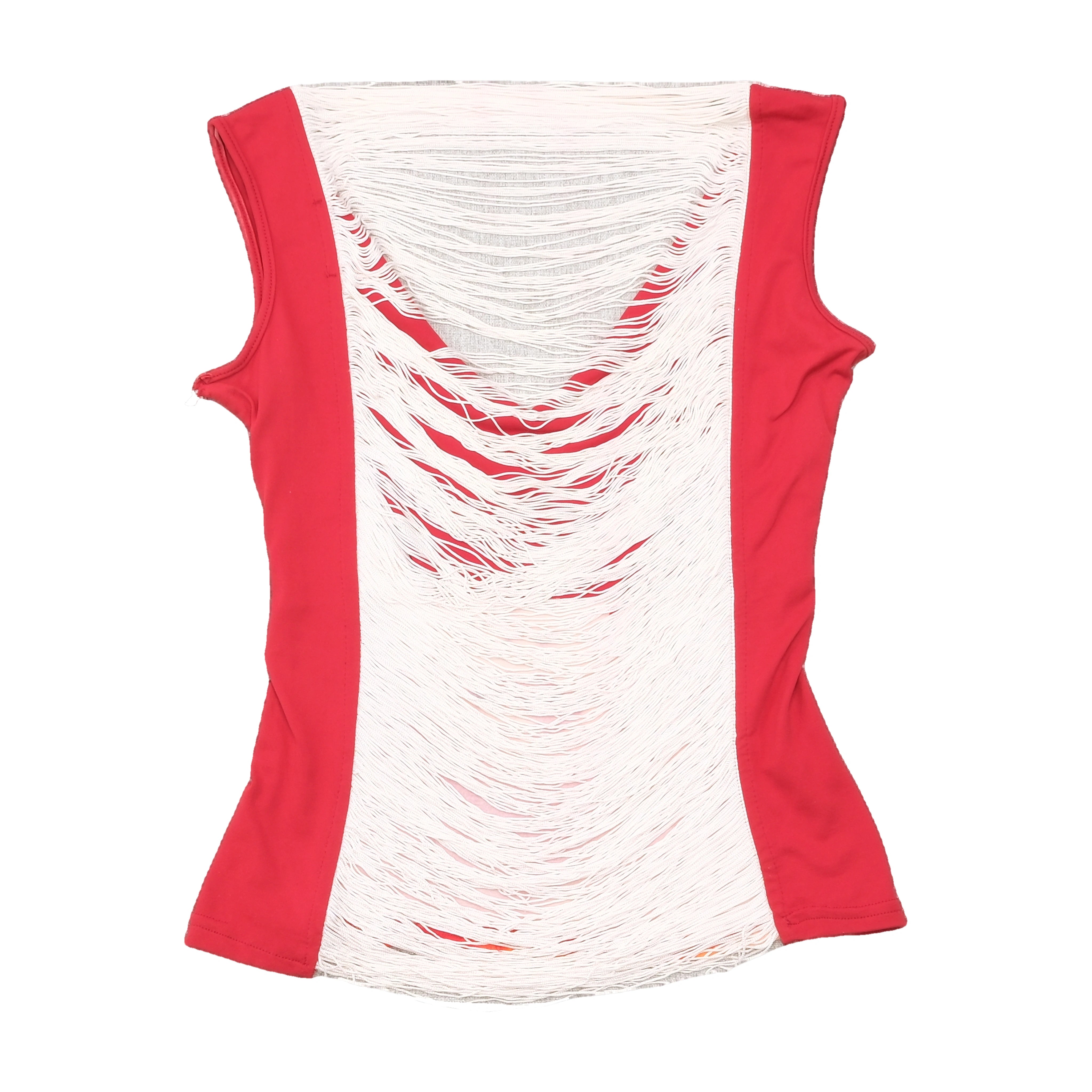 Vocch & Vecchia Face Graphic Shredded Back Tank Top