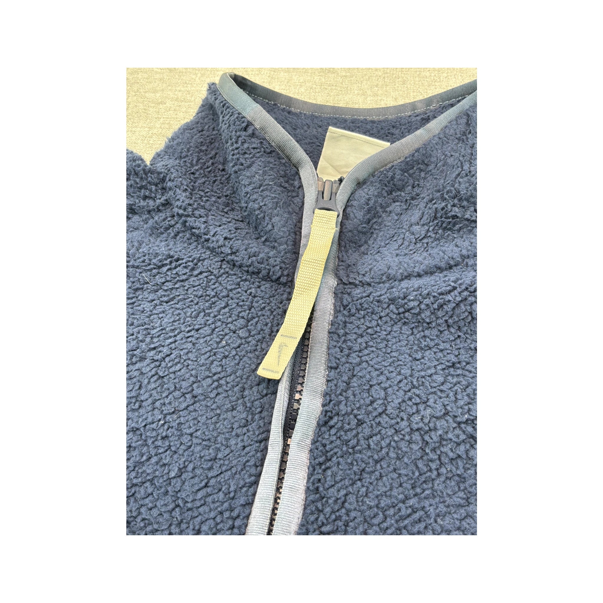 Nike Vintage Navy Sherpa Zip-Up Fleece