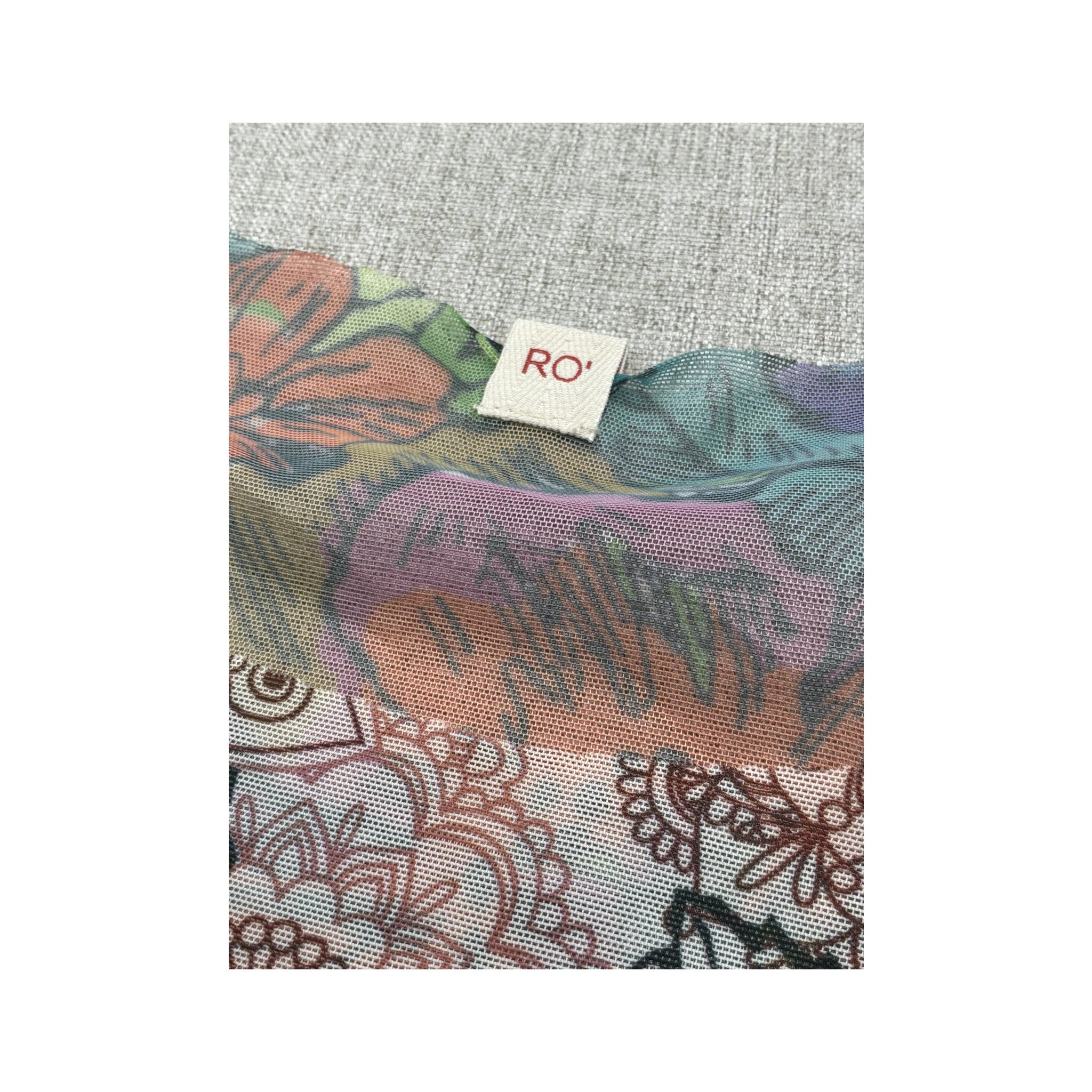 RO Floral Tattoo Print Mesh Blouse (Repriced)