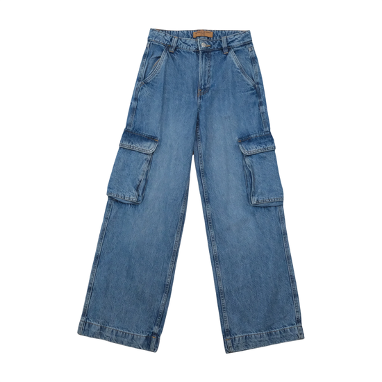 Republic of Denim Wide Leg Cargo Jeans