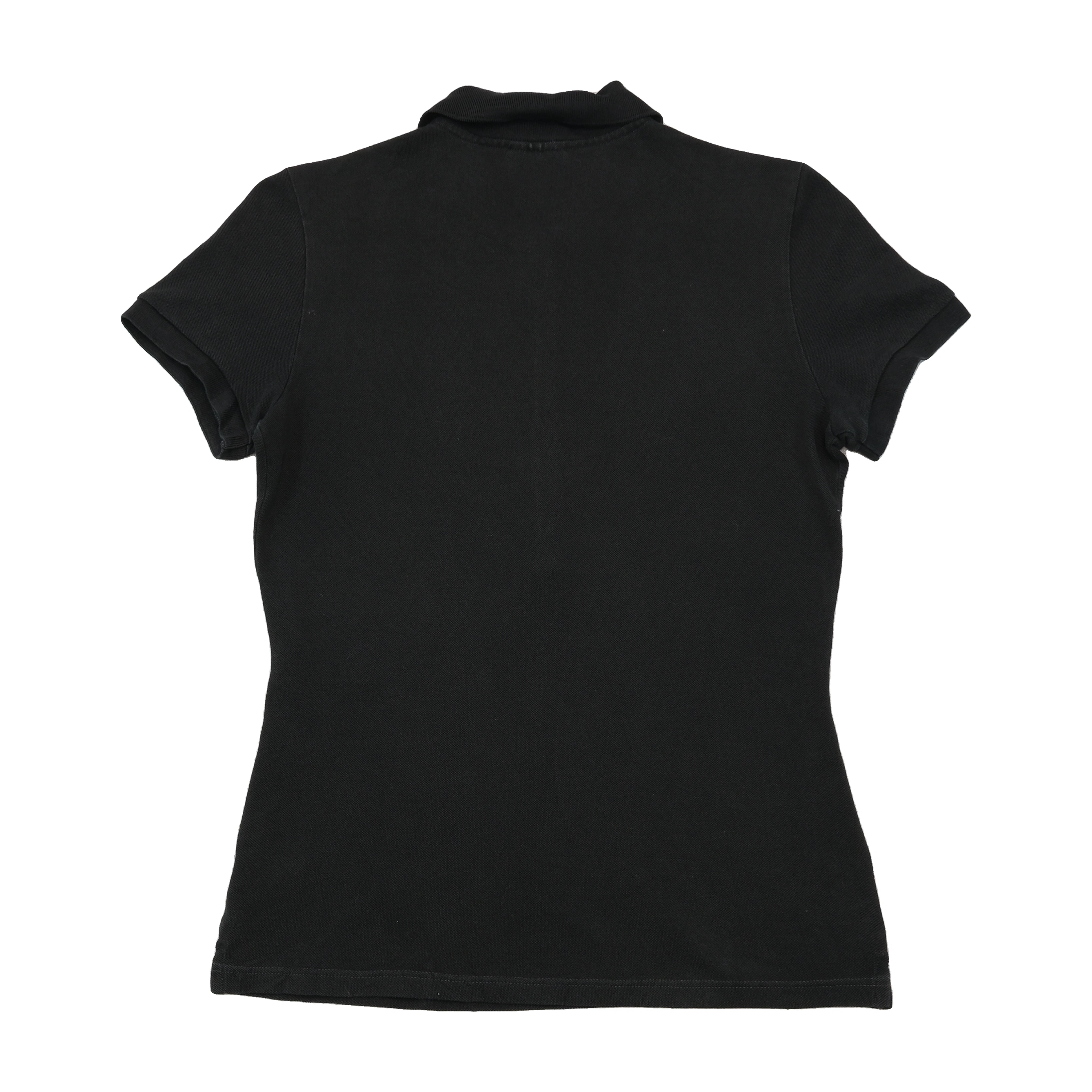 Lacoste Black Cotton Pique Fitted Polo