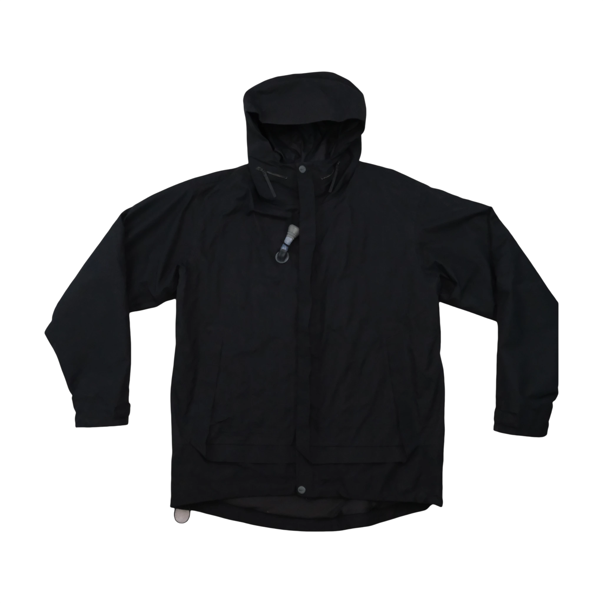 Nike Vintage Black Hooded Technical Nylon Jacket