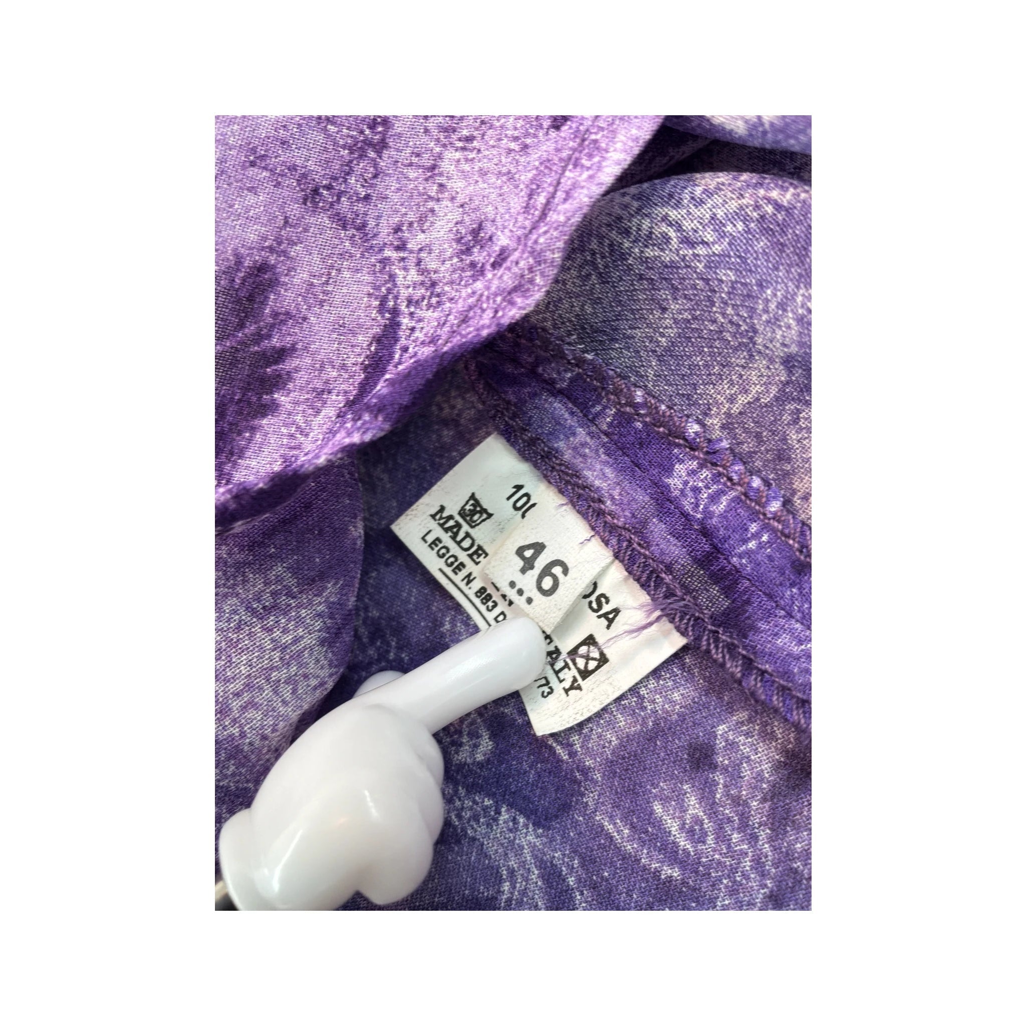 Blusa HFN roxa sem mangas com Nó à Frente e estampado abstrato