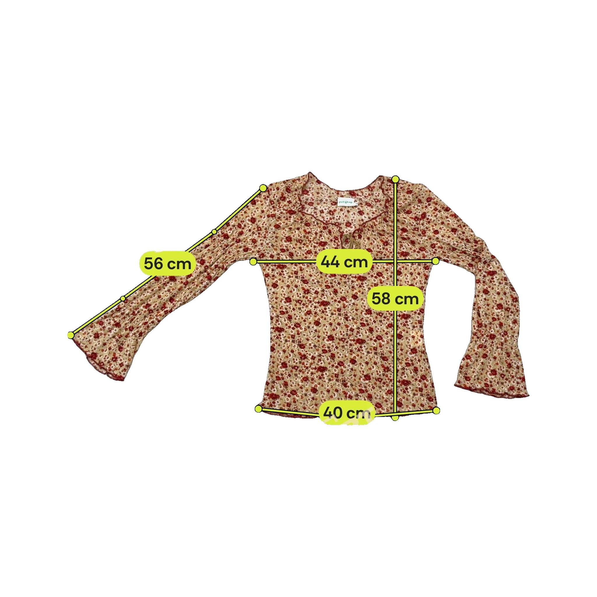 Blusa Pull Shop floral de Manga de Sino
