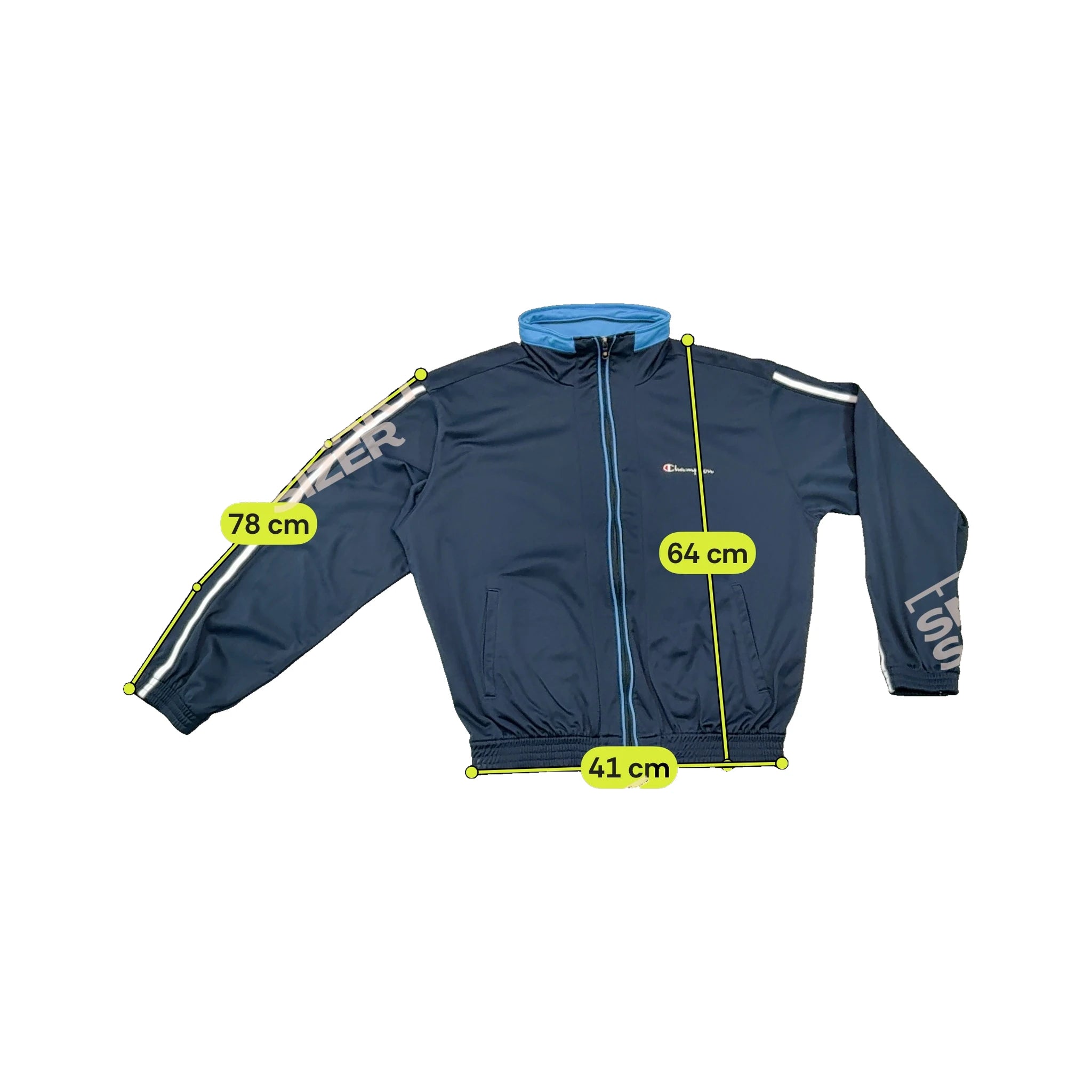 Champion Vintage Navy Full Zip Track Jacket