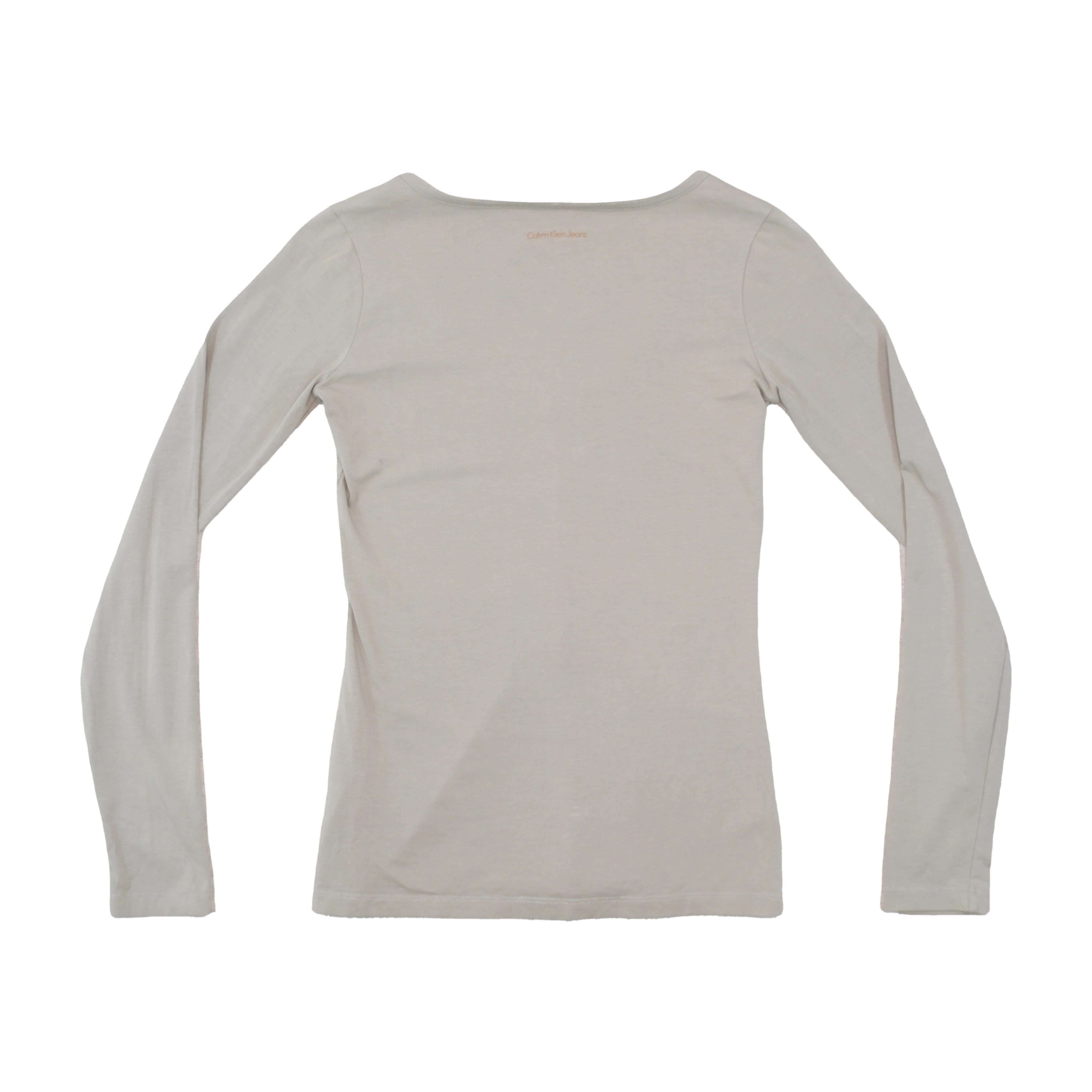 Calvin Klein Jeans Metallic Foil Lion Graphic V-Neck Long Sleeve T-shirt
