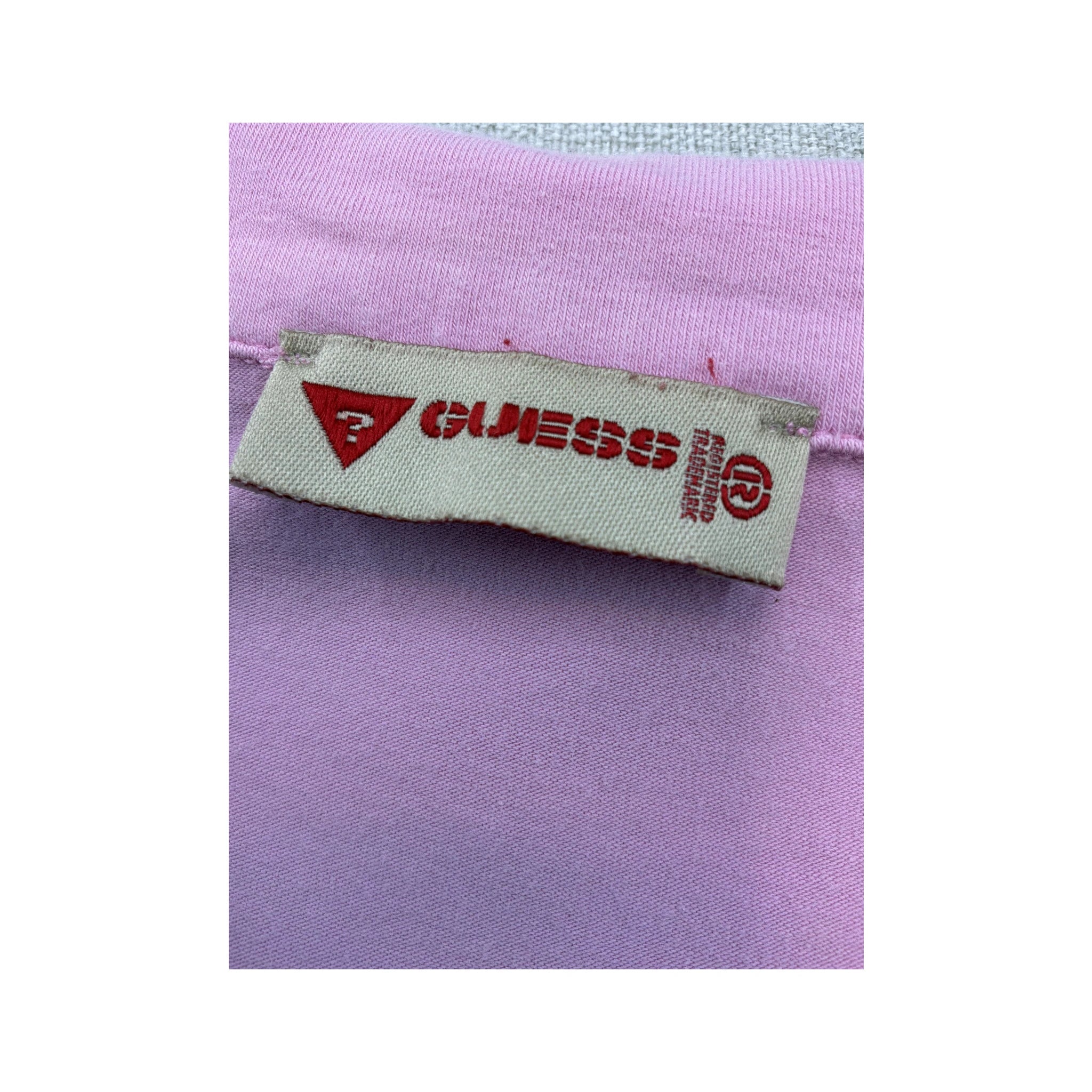 Vintage Guess Pink Sleeveless Collared Shirt