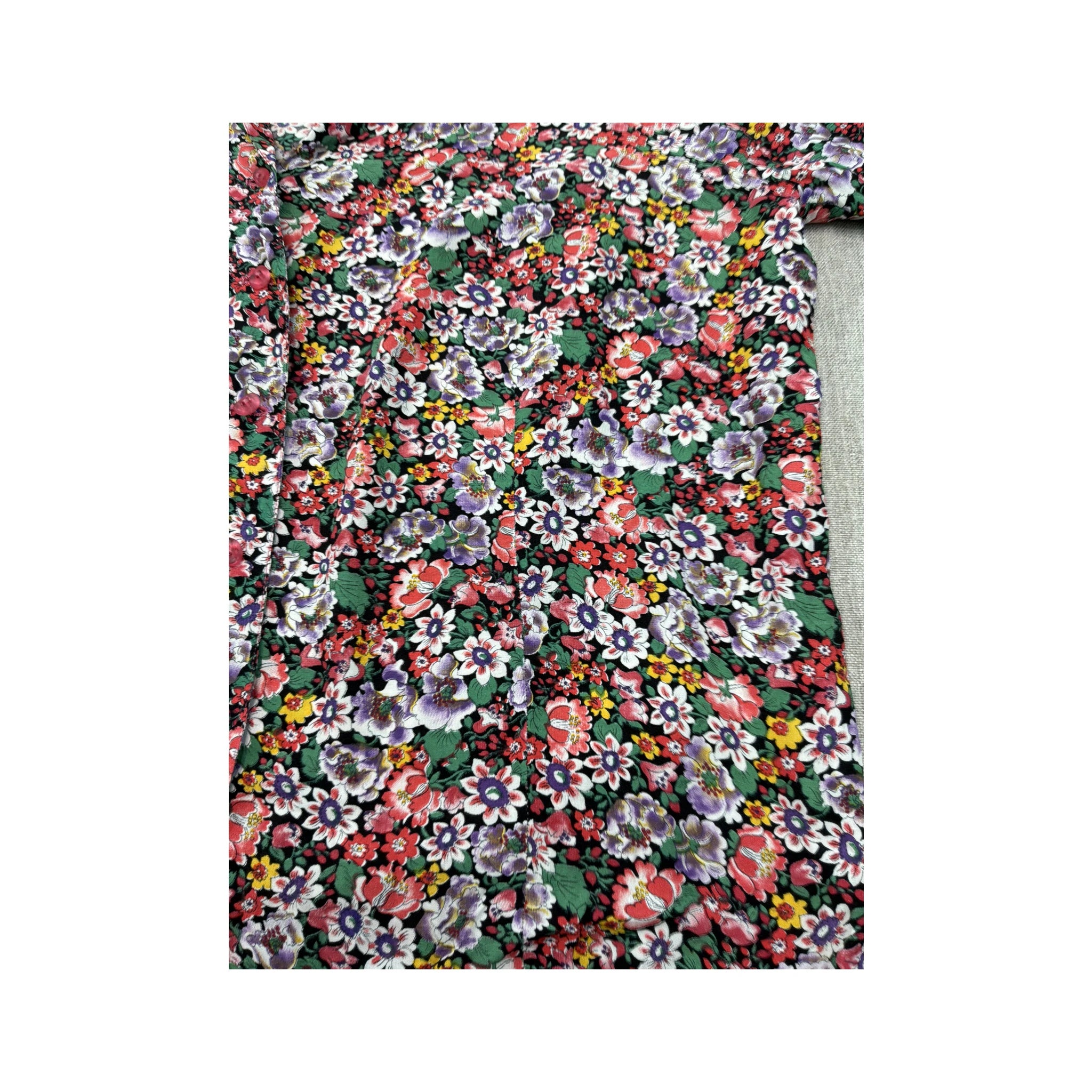 Vintage Floral Button-Up Shirt