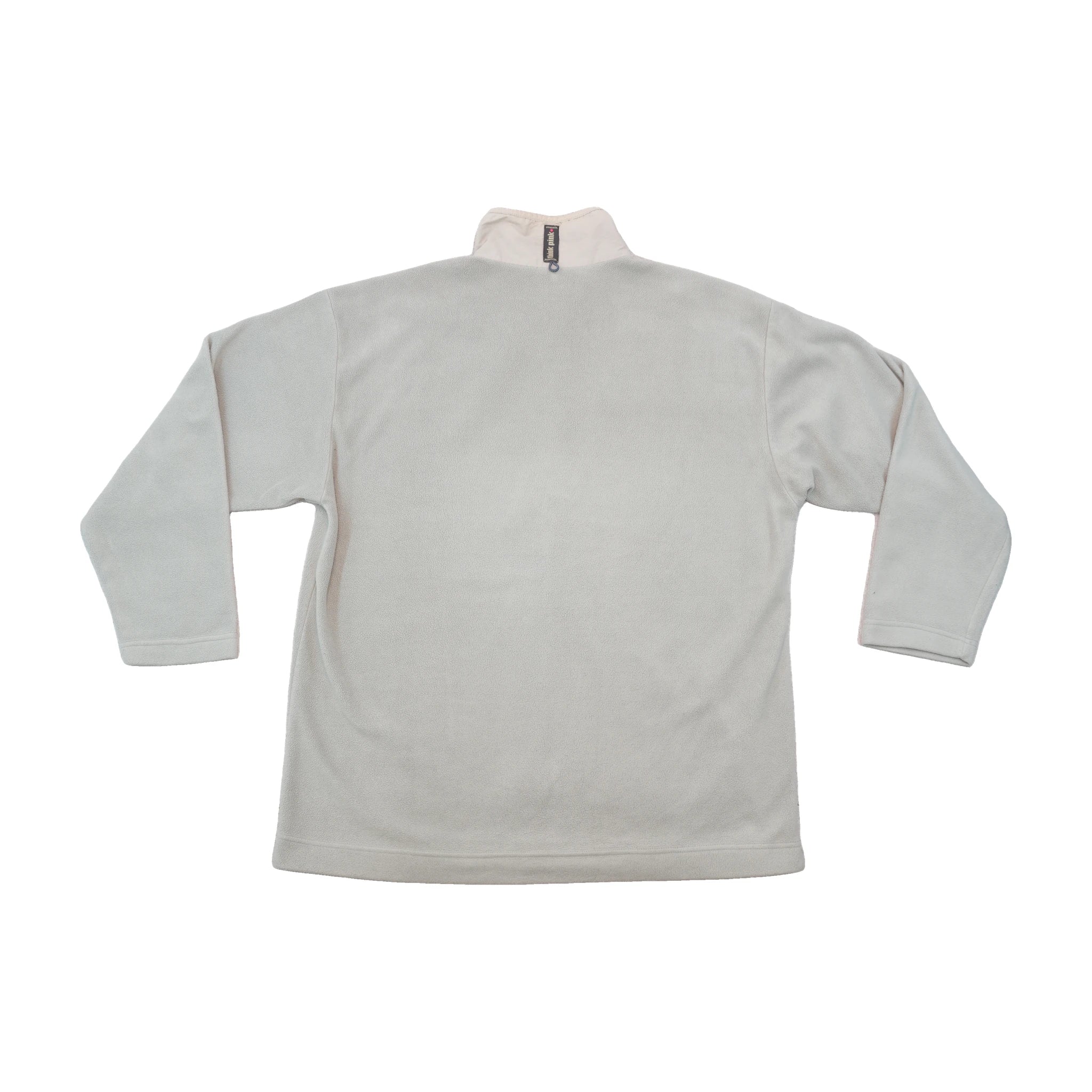 Think Pink Vintage Light Gray Quarter Zip Fleece