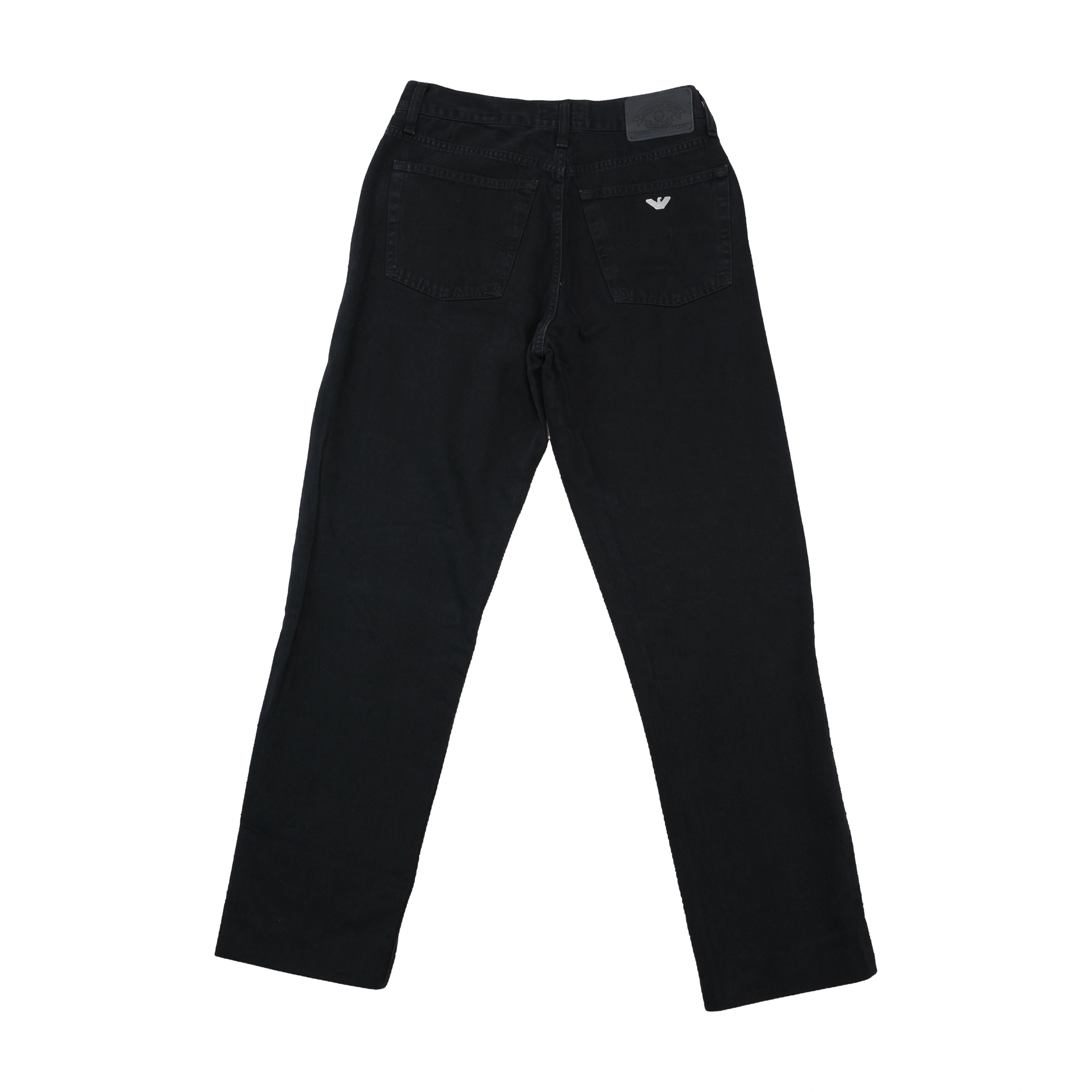 Calças de ganga Armani Jeans pretos de perna direita