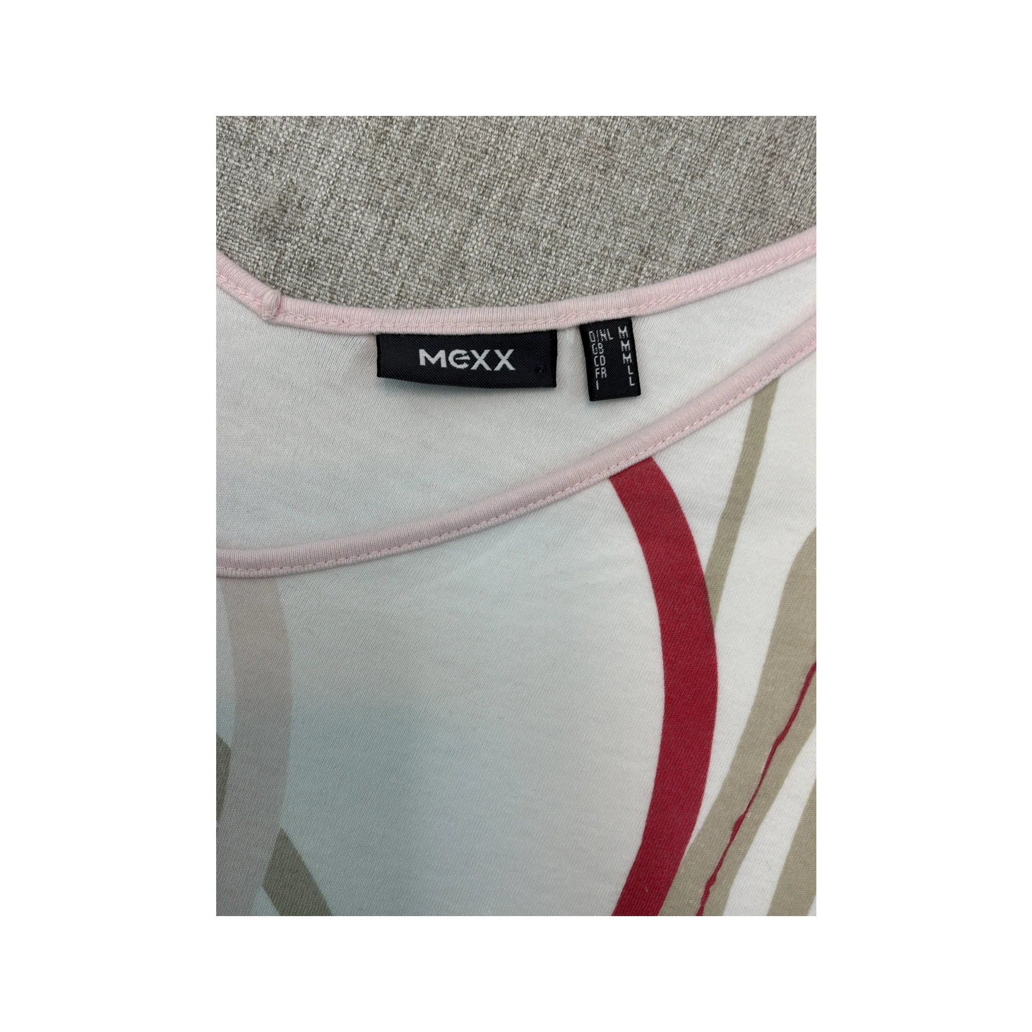 T-shirt Mexx em algodão de Manga Cava com estampado abstrato