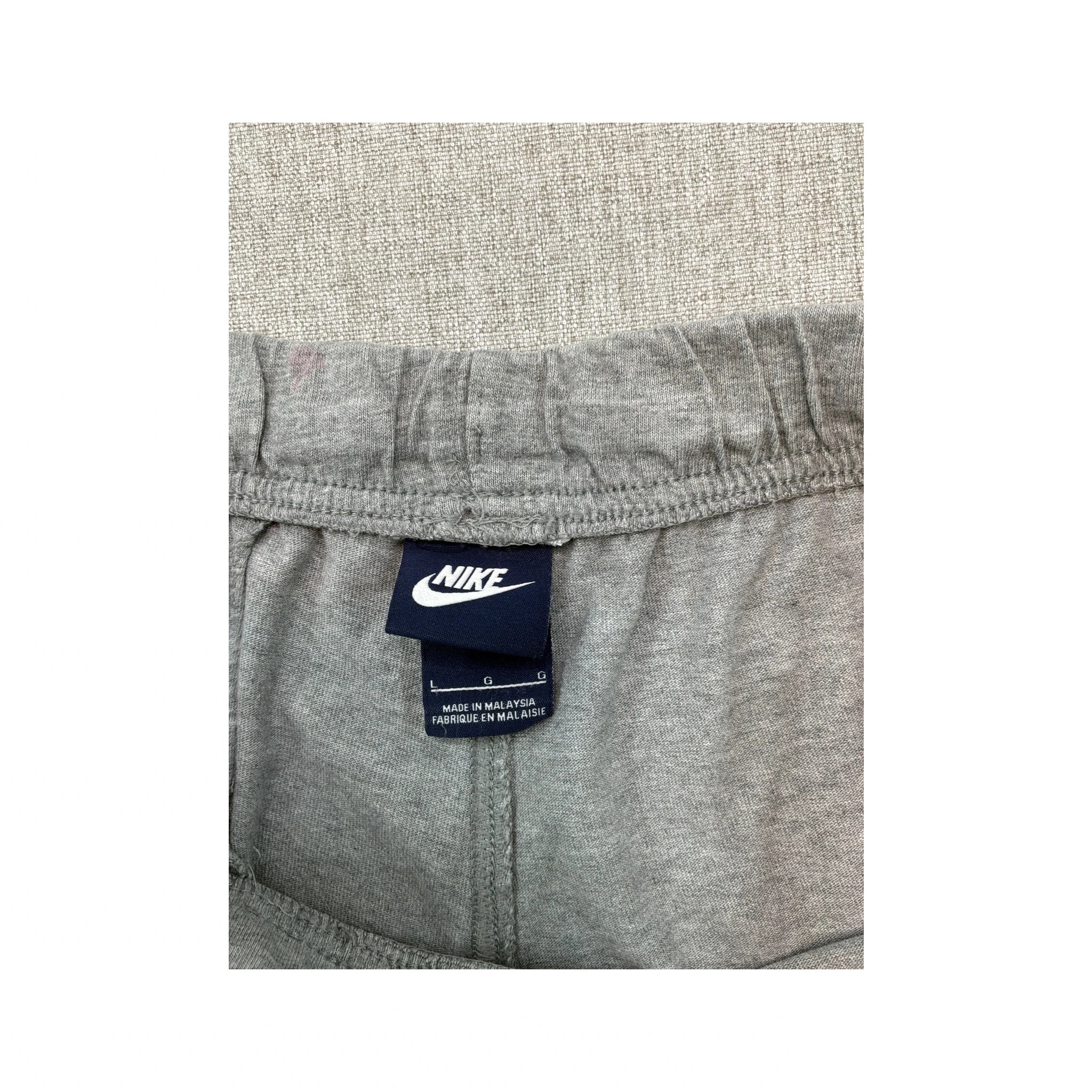 Calções Nike vintage em Jersey de algodão cinzento com logótipo