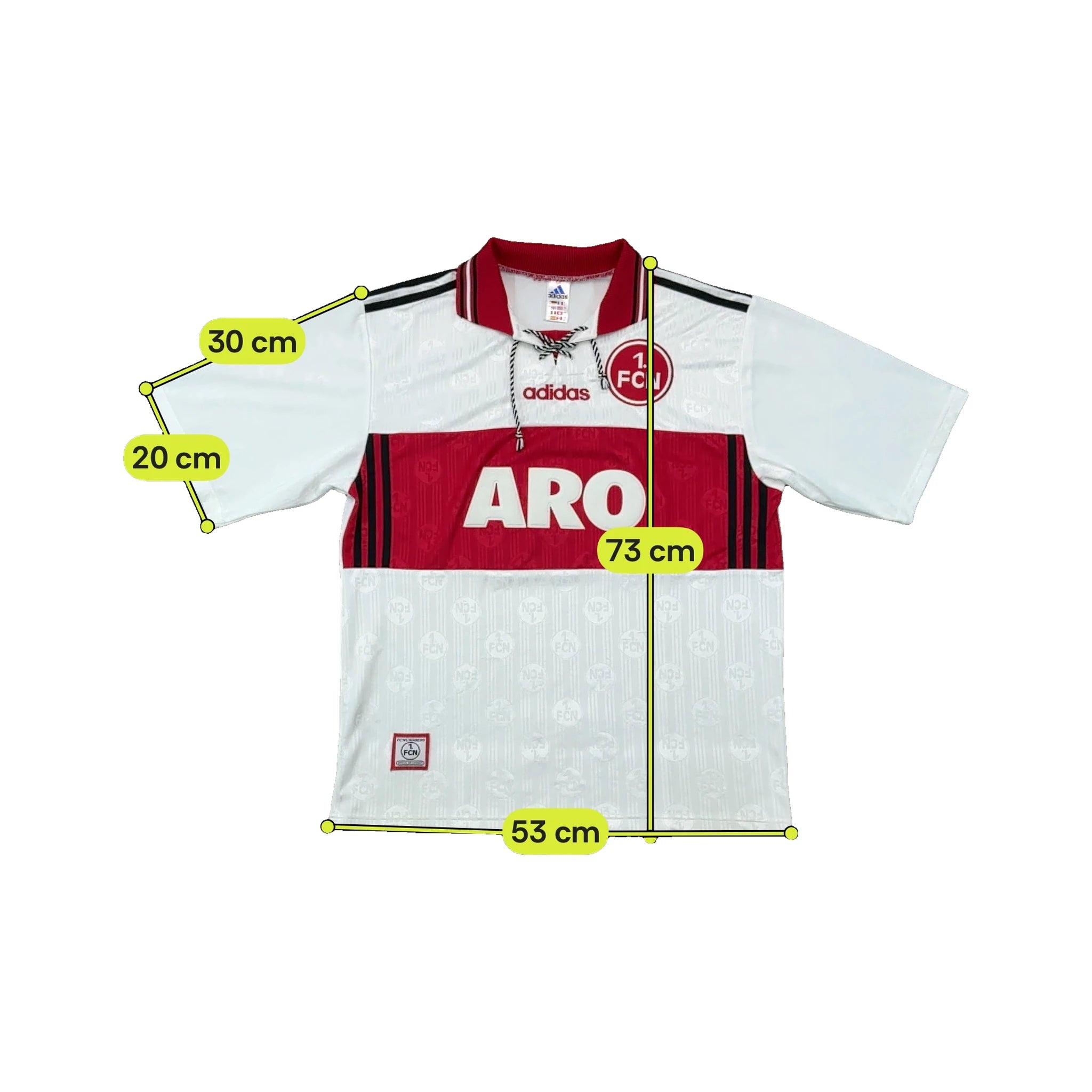 Adidas 1. FC Nürnberg ARO Lace-Up Soccer Jersey Polo