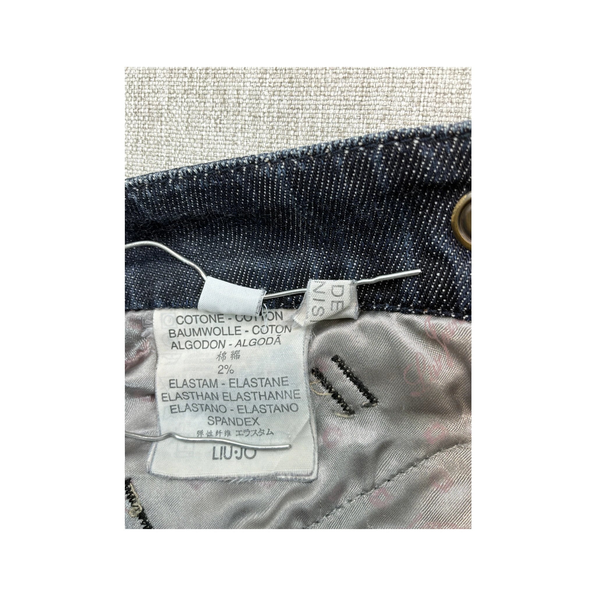 Liu Jo LIU JEANS Stretch Cotton Dark Wash Denim Mini Skirt