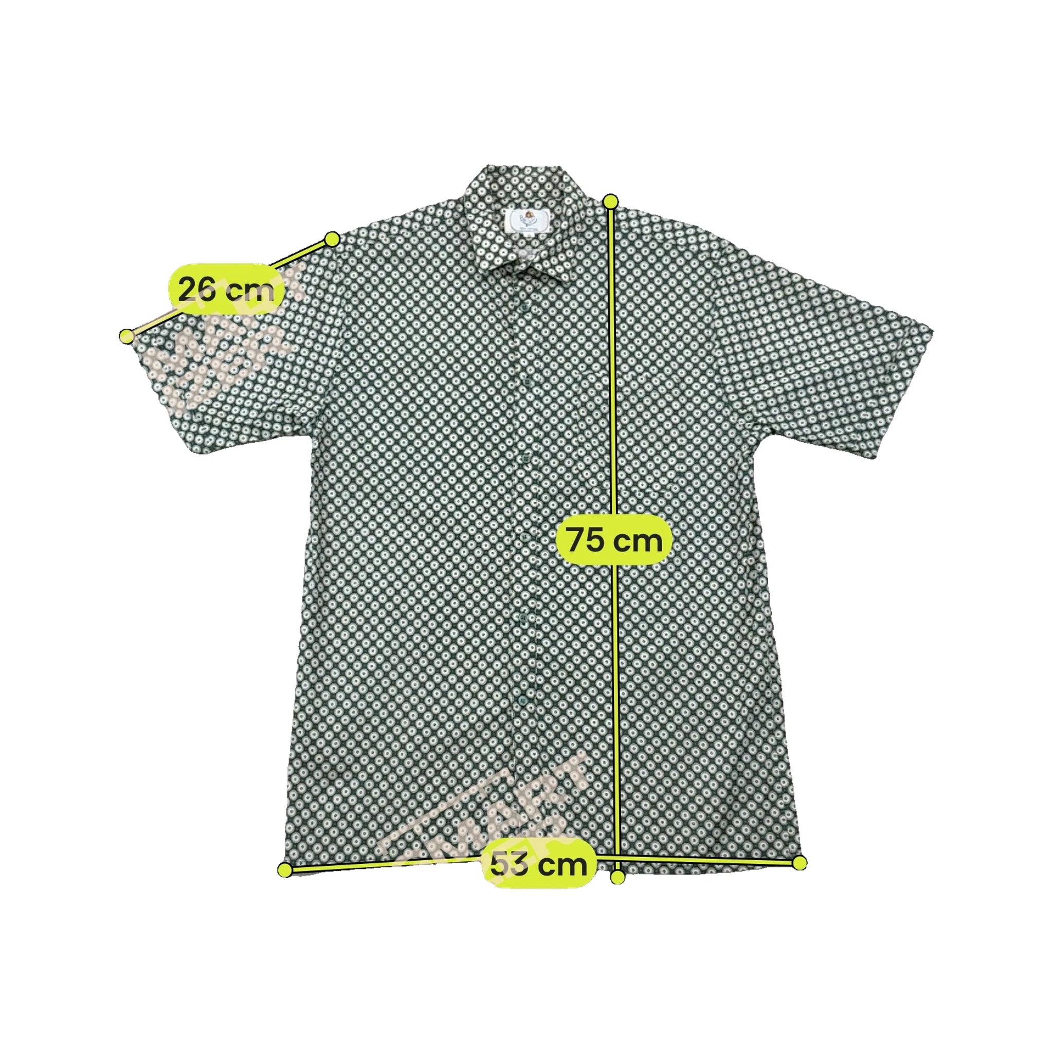 Camisa Allegrino em algodão de Manga curta com estampado geométrico