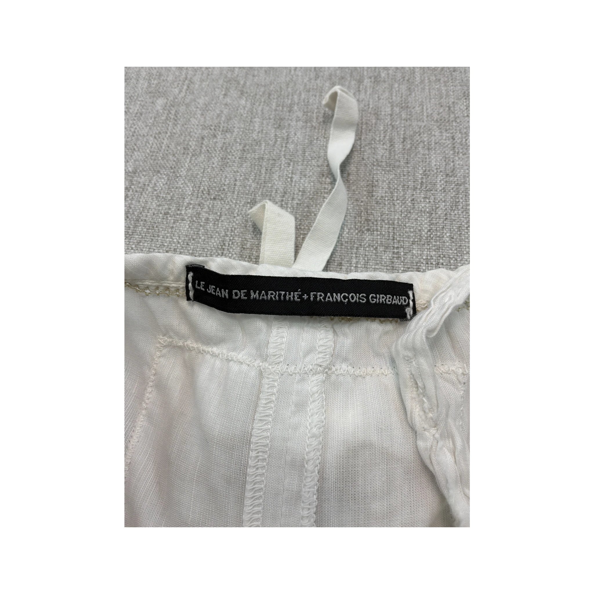 Vestido Midi Francois Girbaud branco Bordado com alças