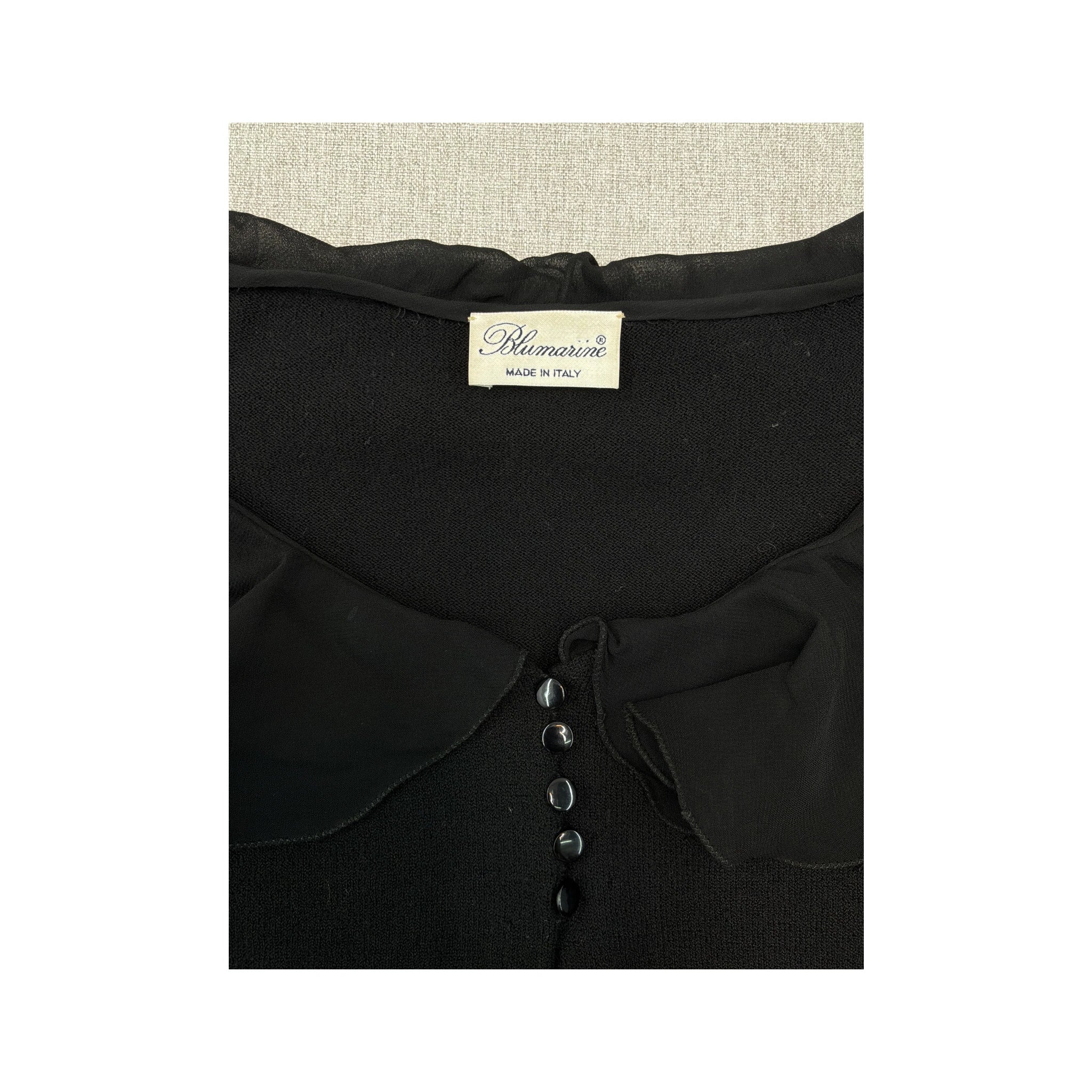 Blumarine Ruffle Collar Knit Cardigan